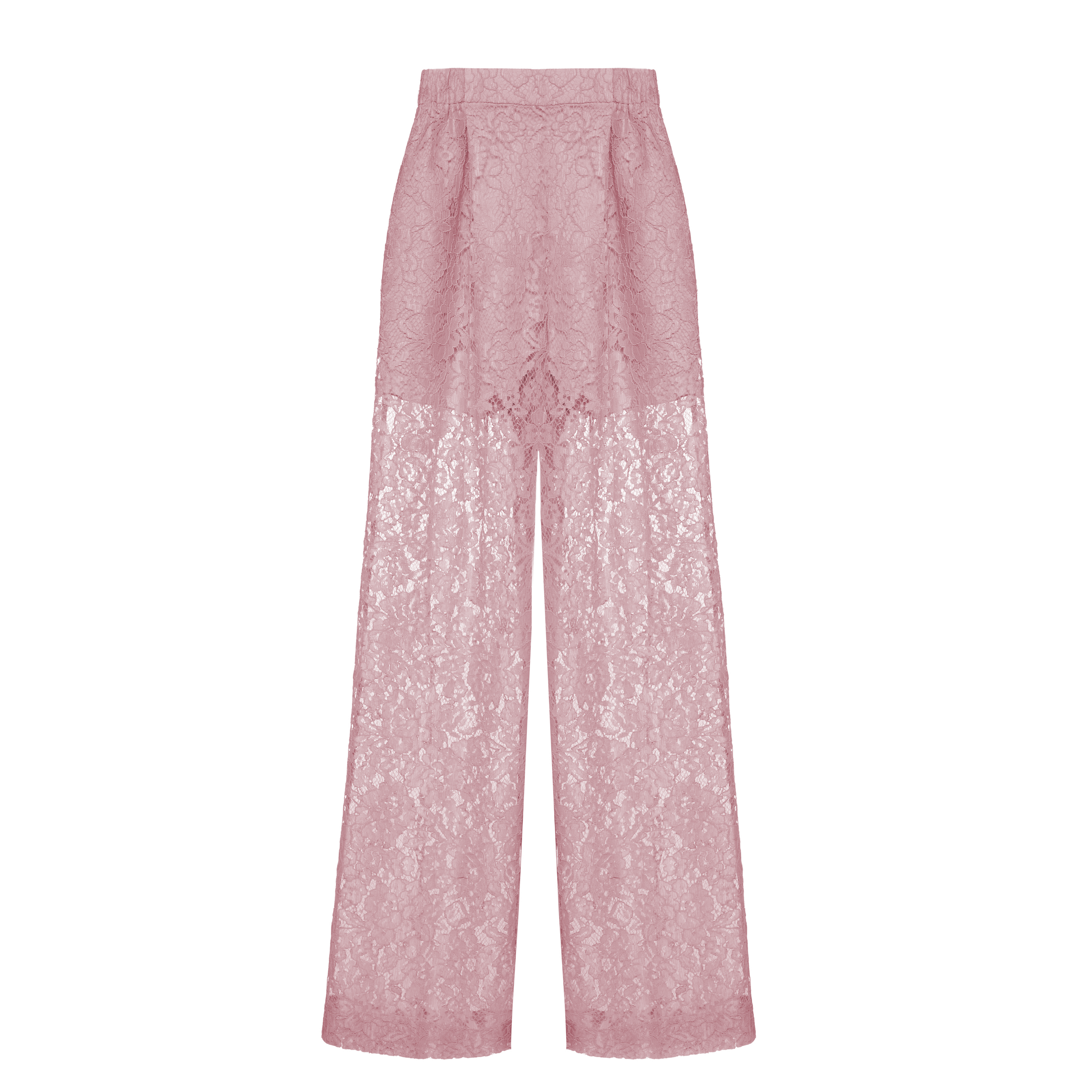 Lace Pants with Elastic Waist