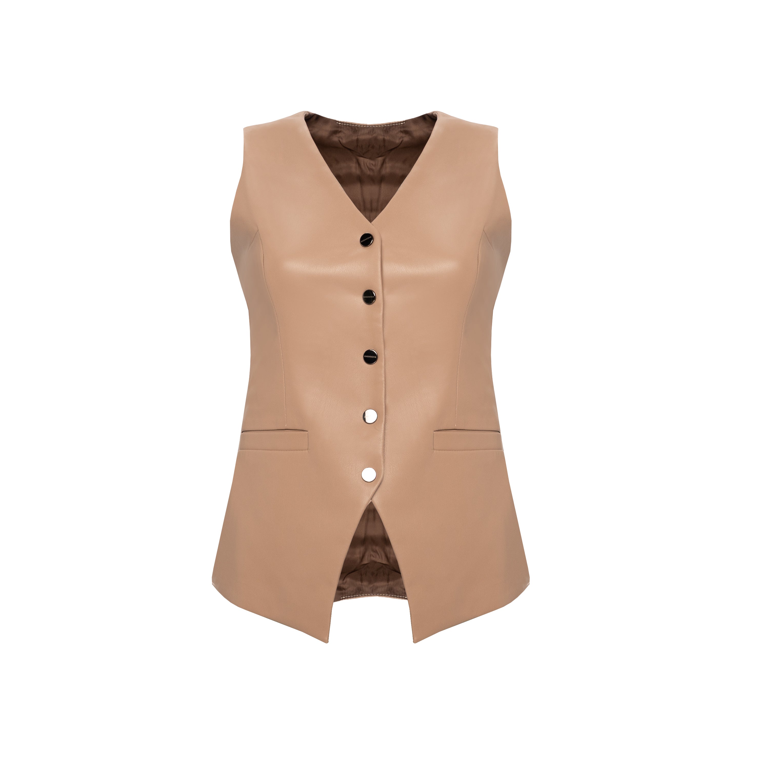 Eco-leather vclassic vest