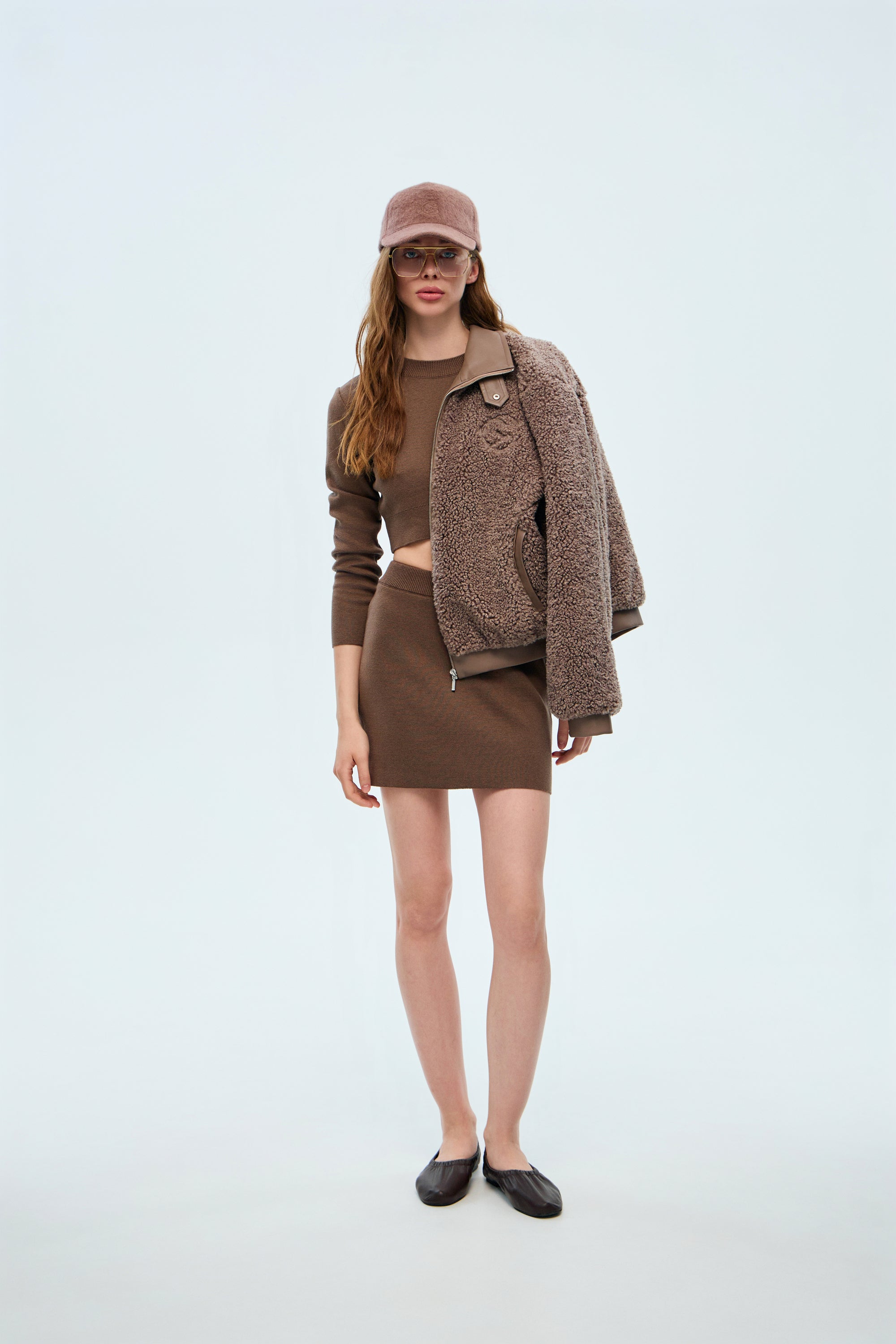 Knitted mini skirt