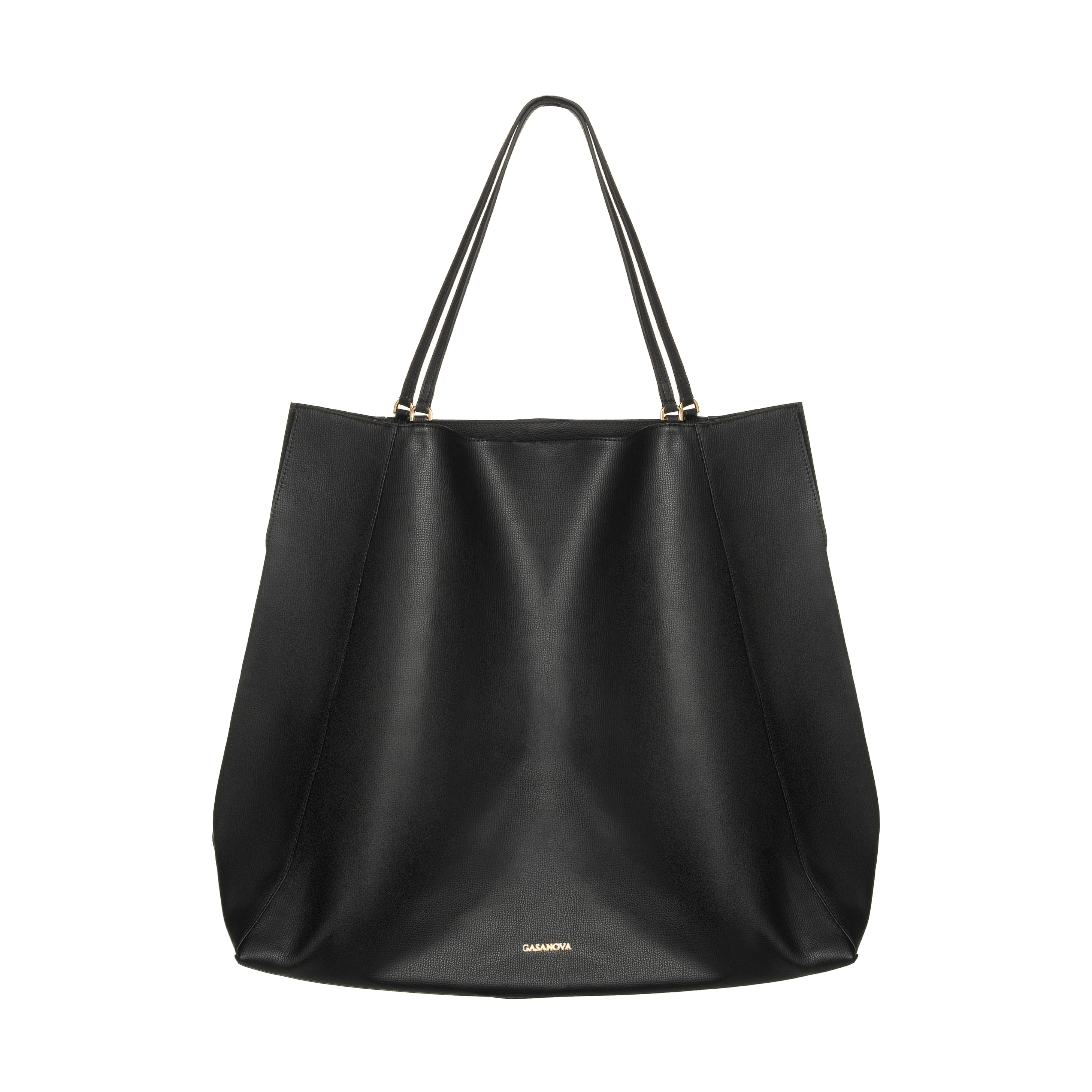 Leather shopper bag