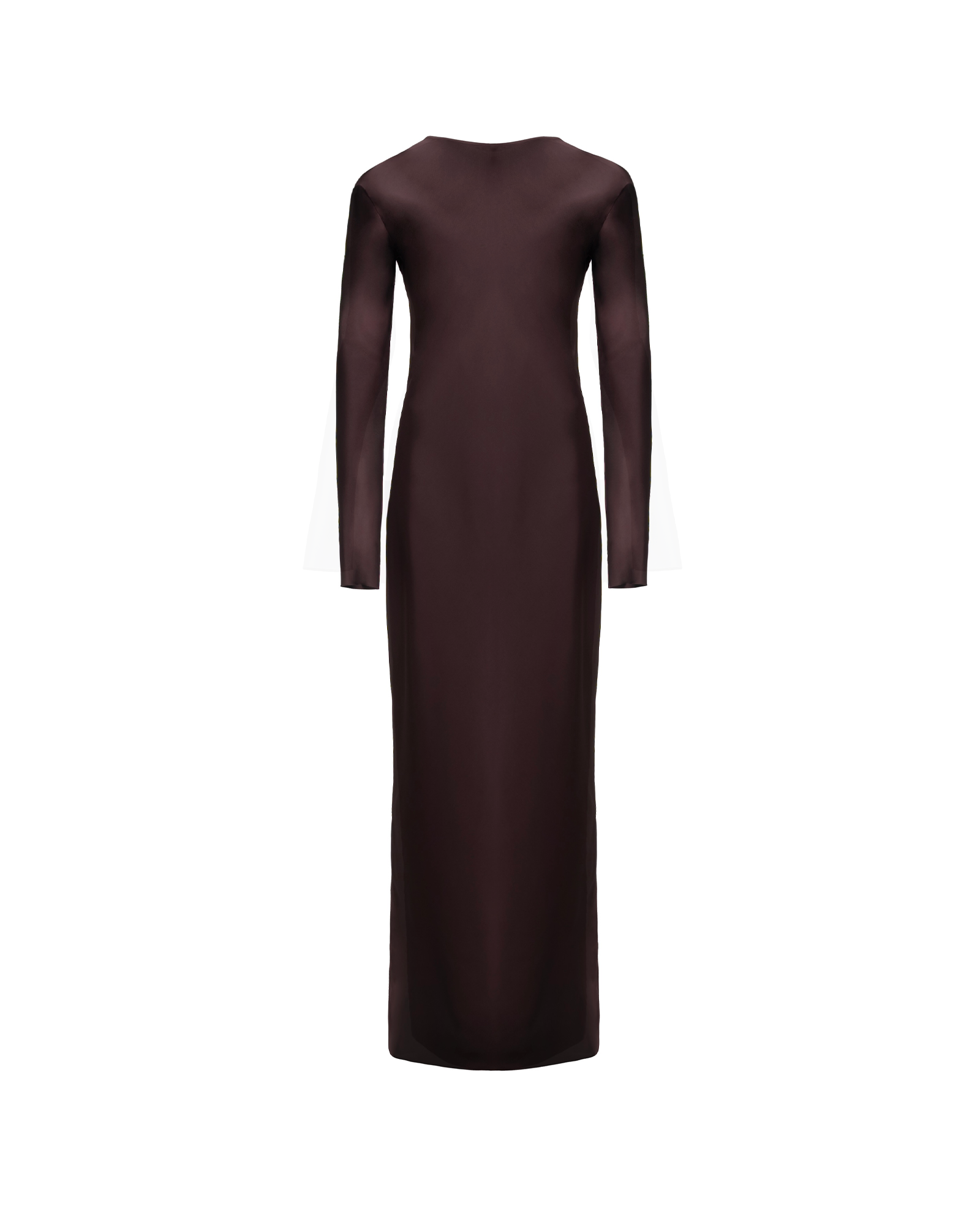 Satin Dress With Sleeves