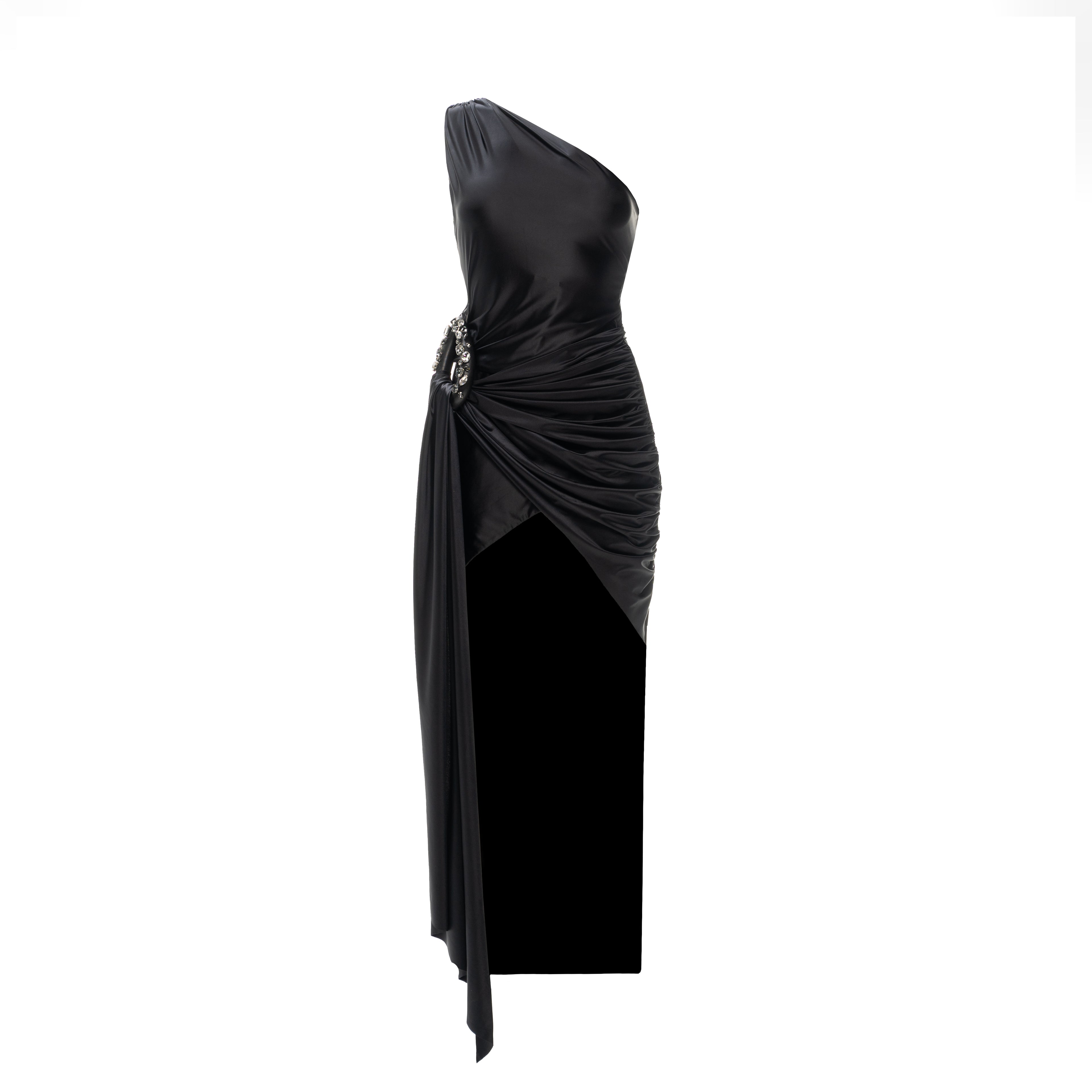 Draped Dress with Tail Diana