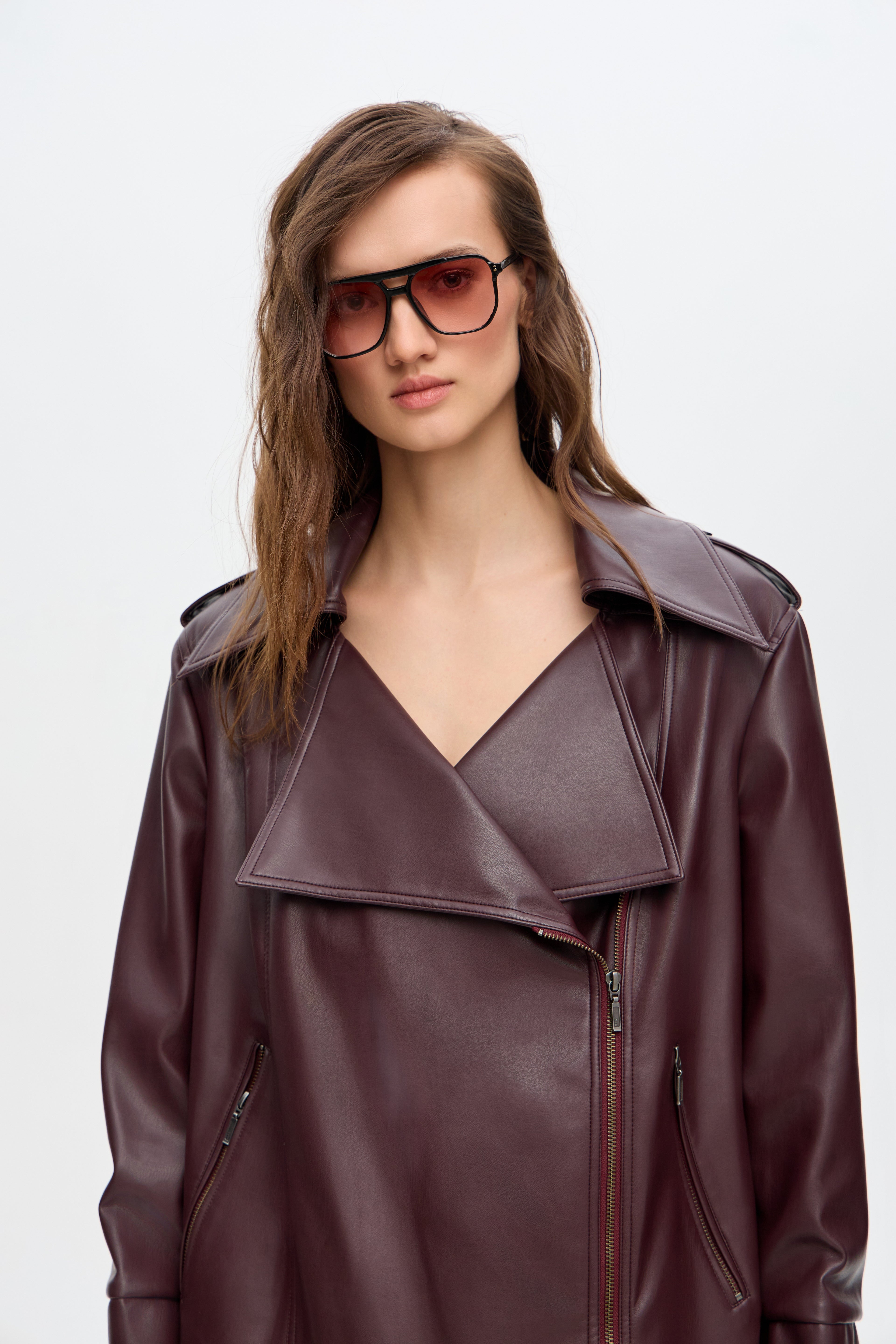 Faux leather jacket