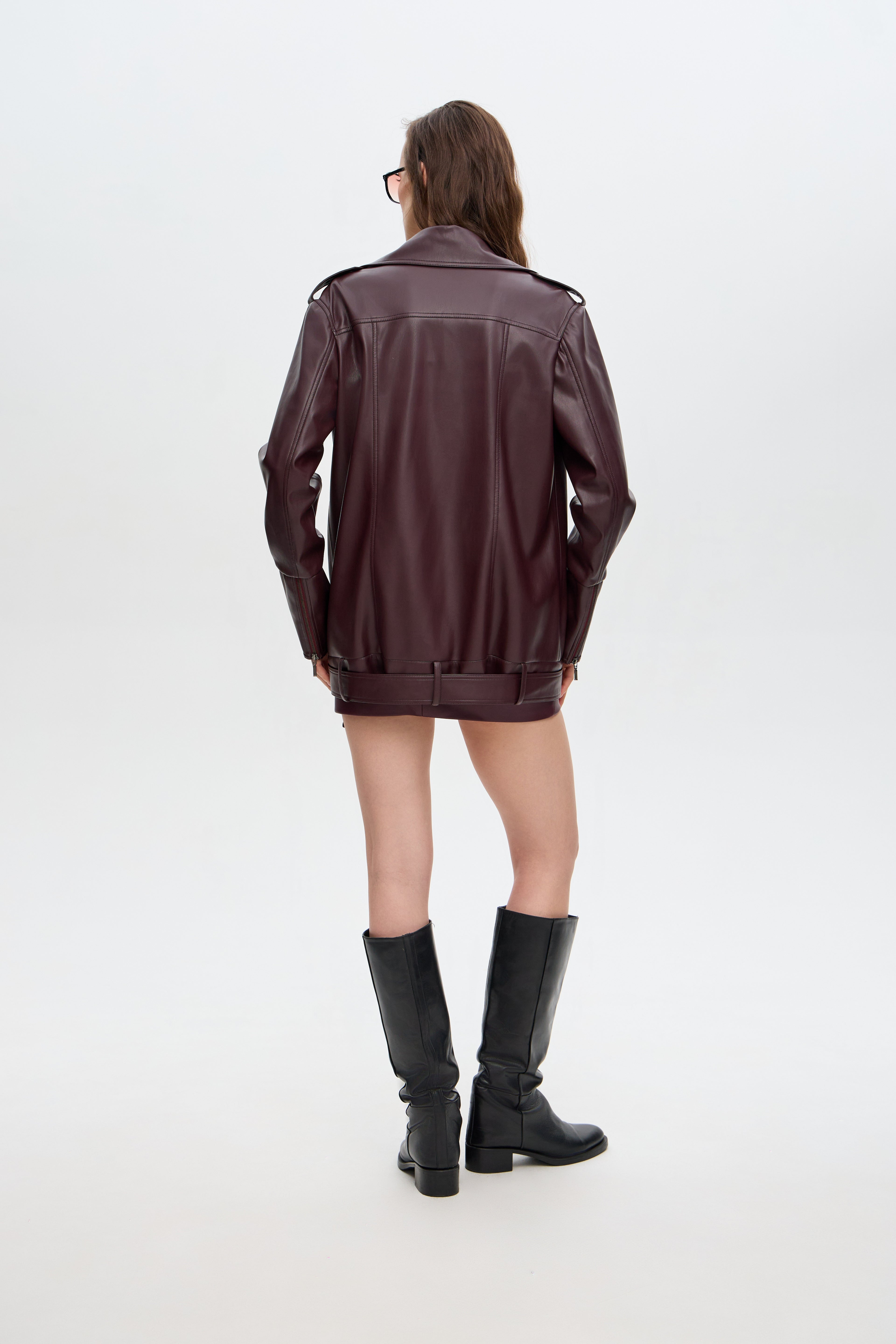 Faux leather jacket