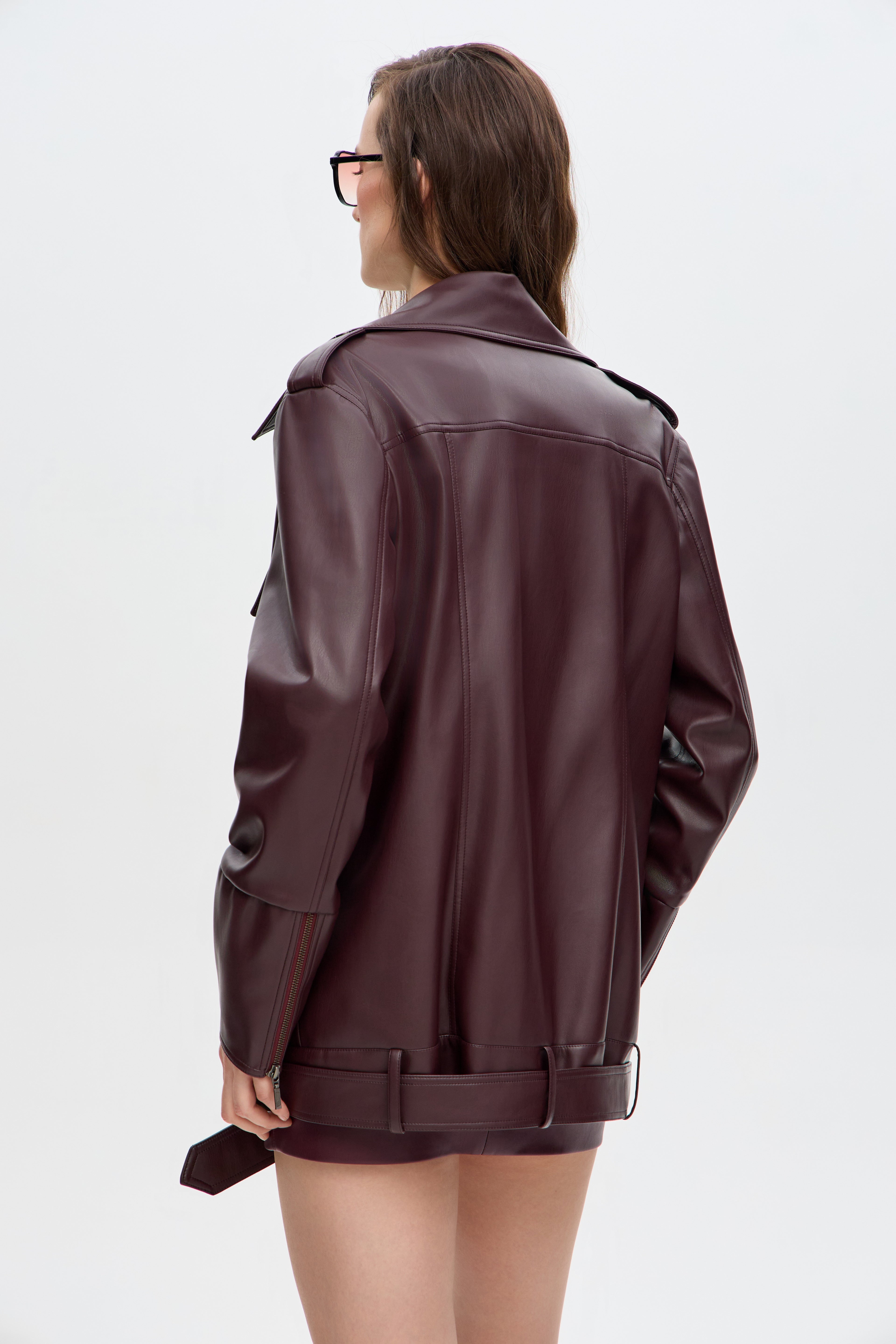 Faux leather jacket