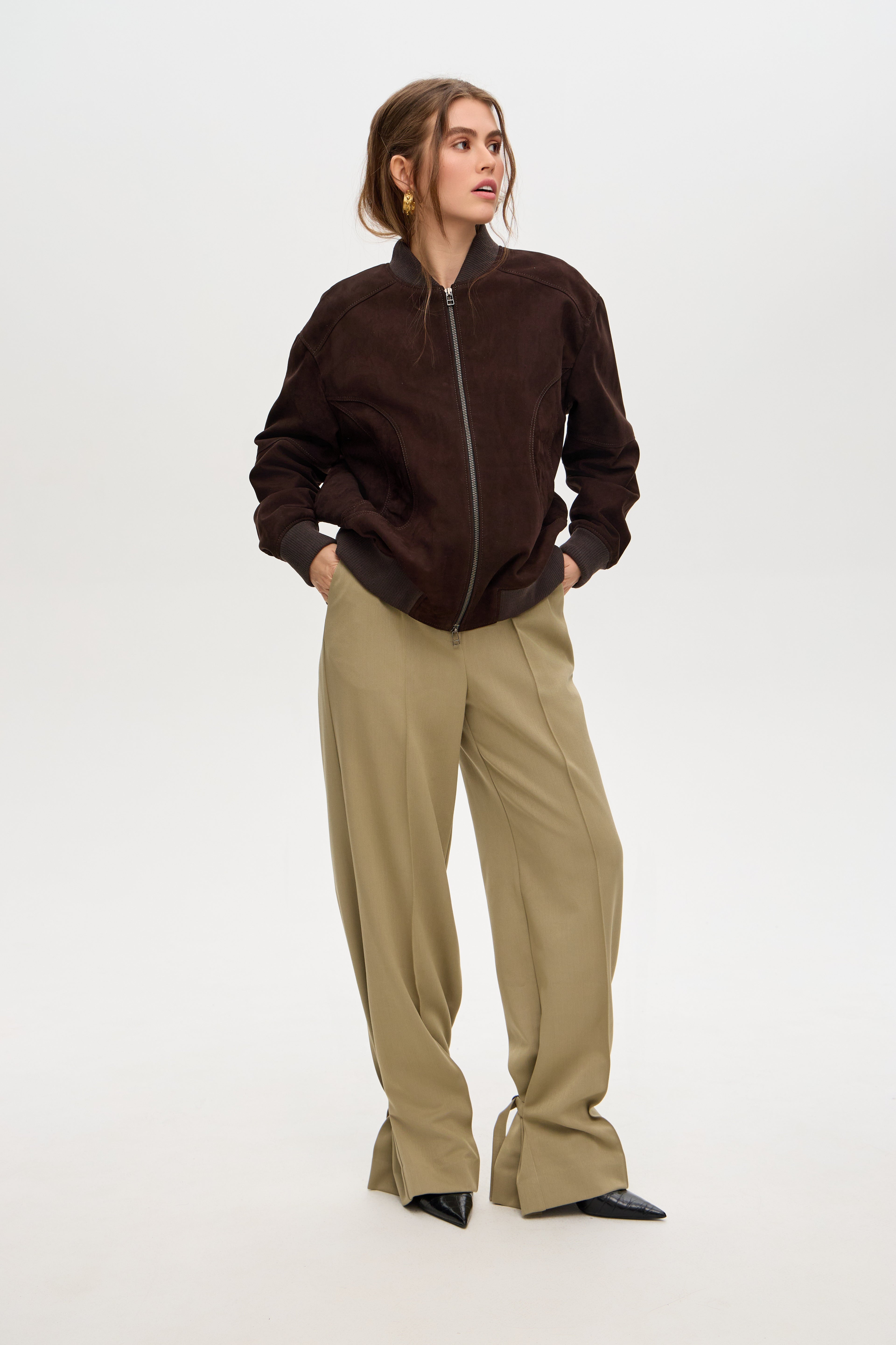 Suede GG bomber