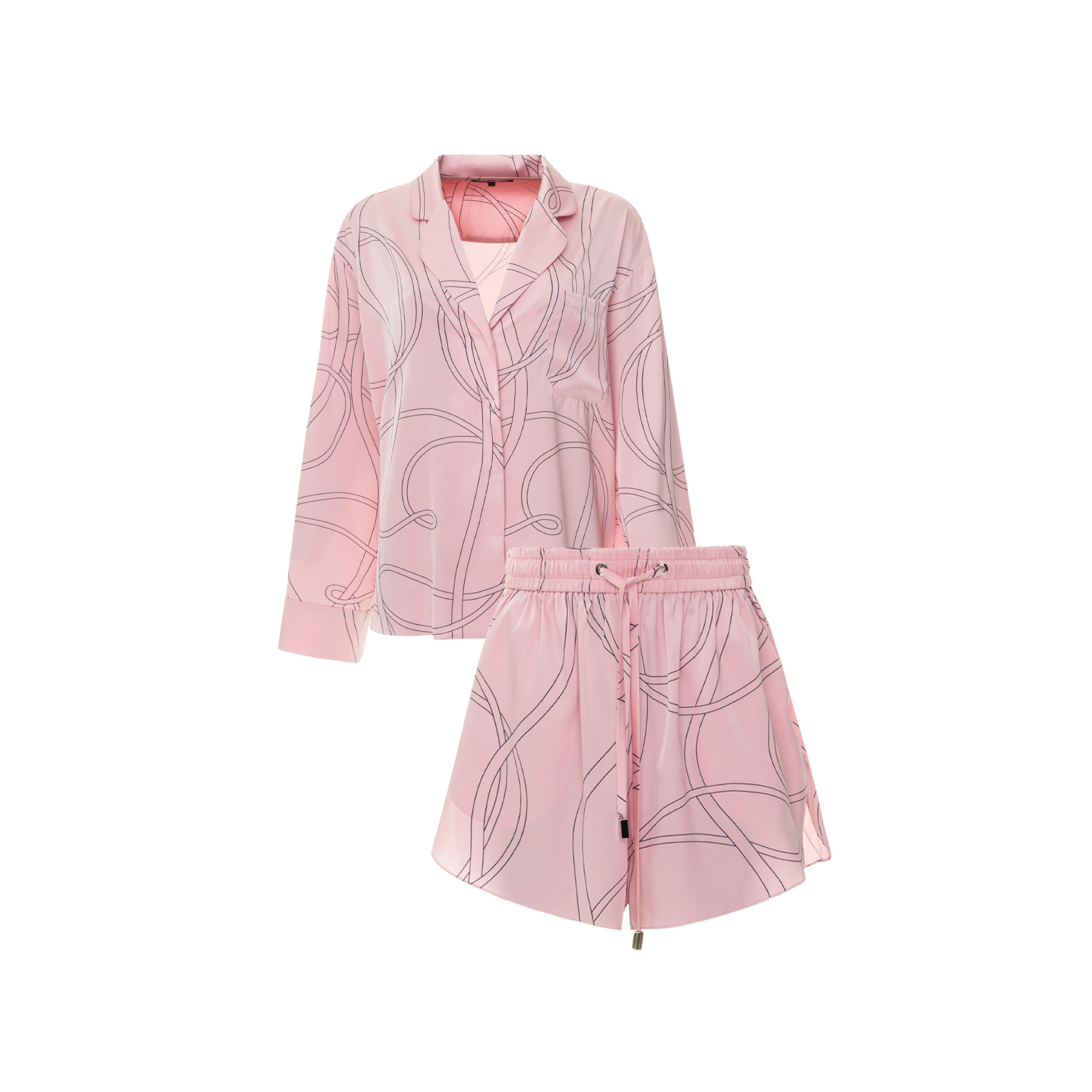 Silk G Monogram Shorts Set | GASANOVA