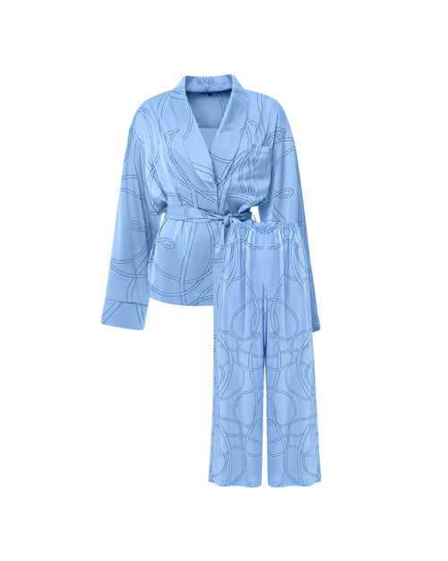Silk G Monogram Trouser Set | GASANOVA