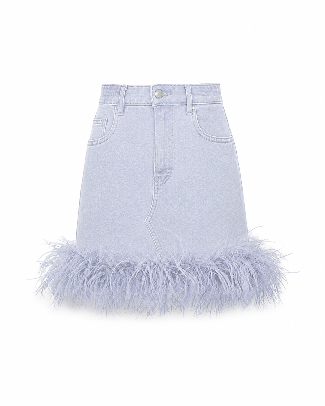 Denim Skirt with boa