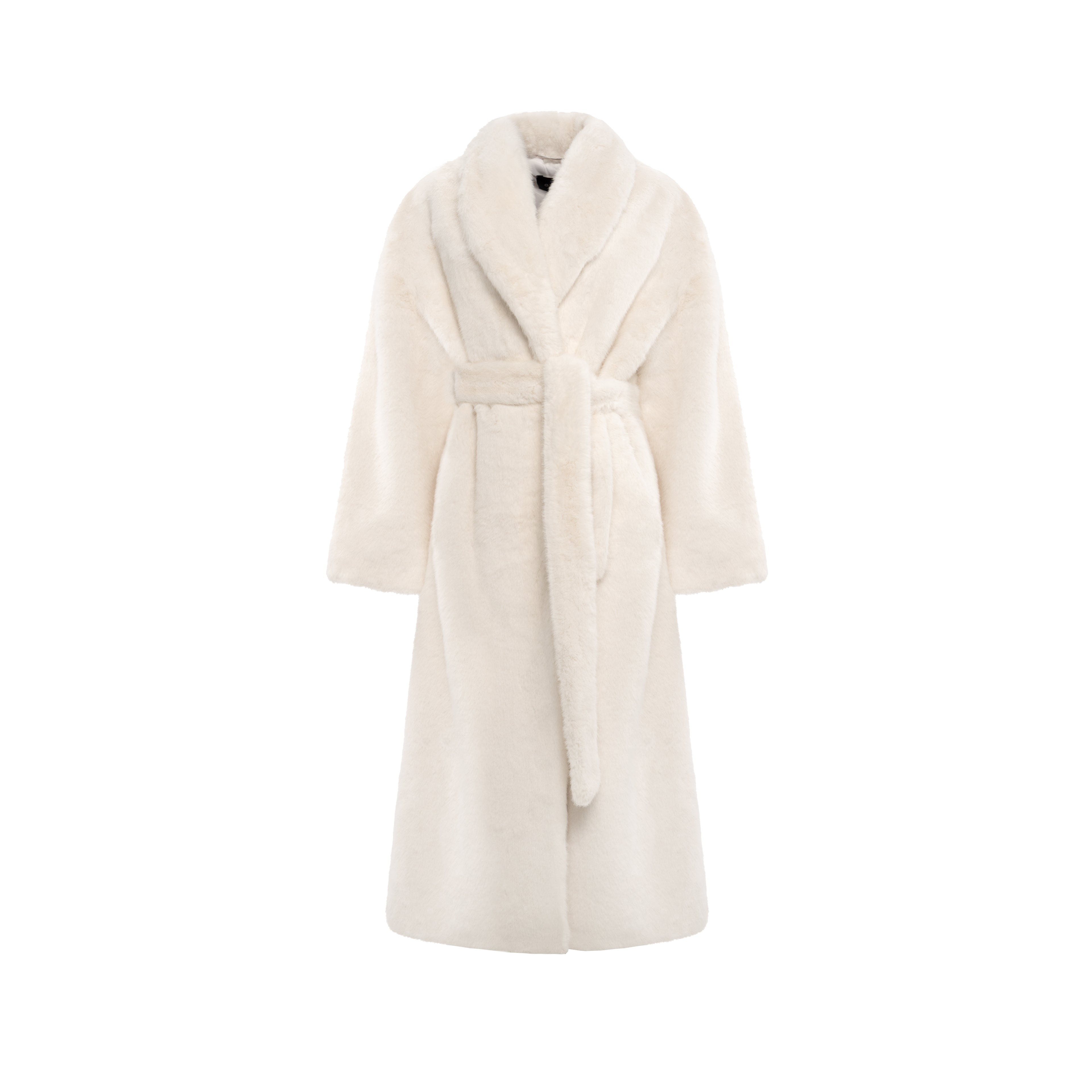 Shawl maxi fur coat