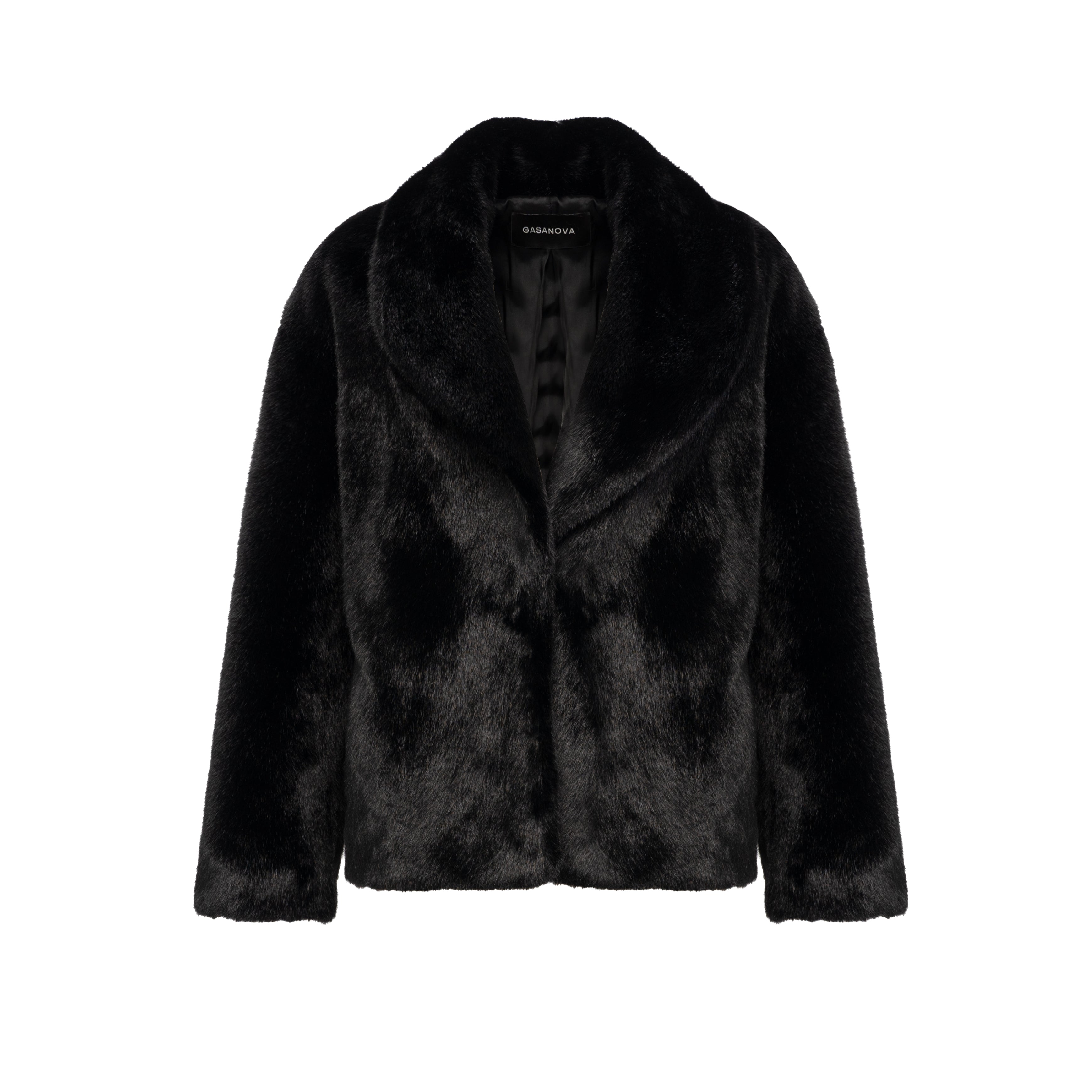 Shawl mini fur coat