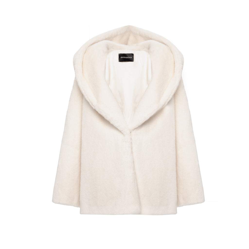 Oversized hooded coat