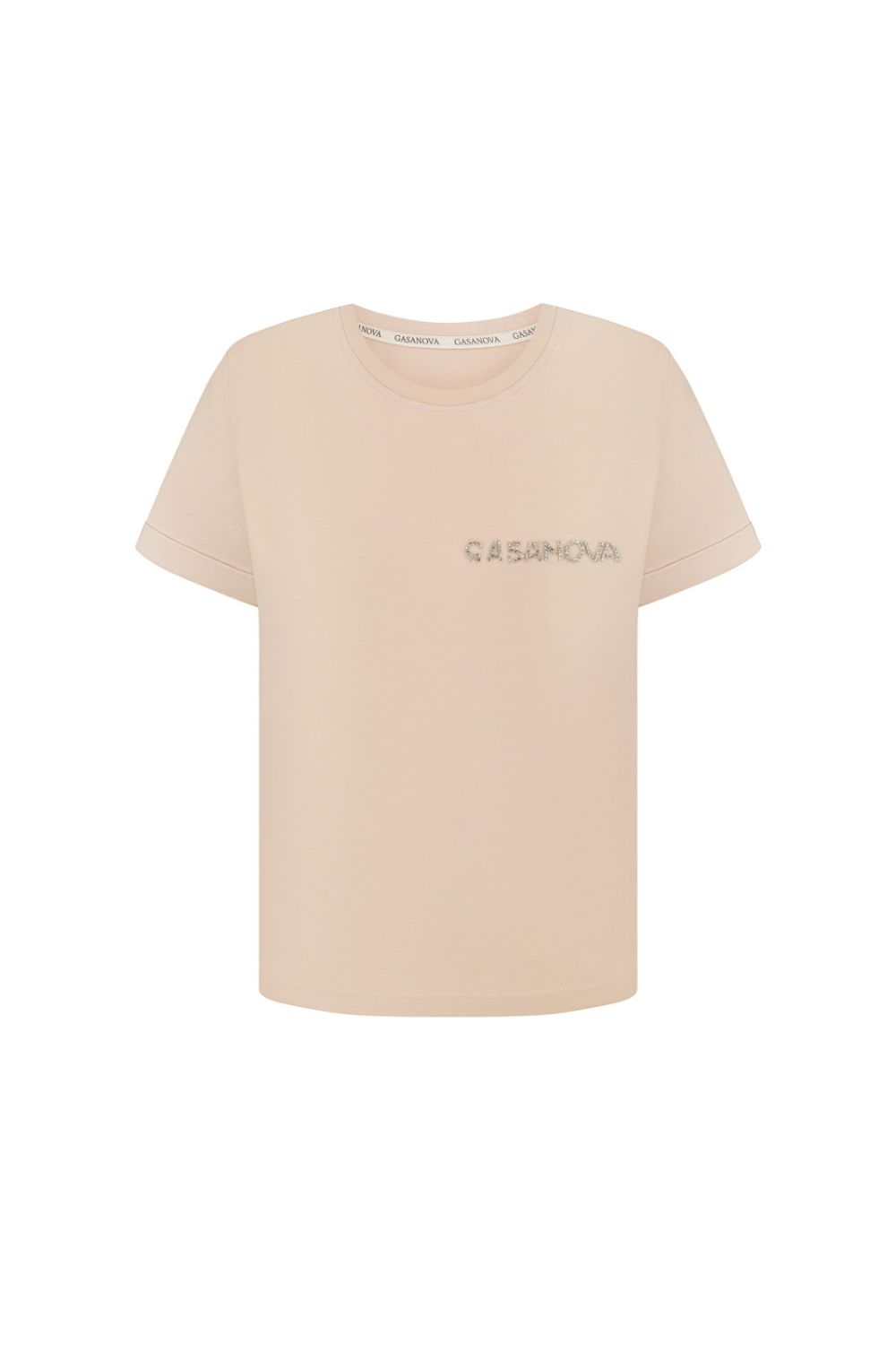 T-shirt with rhinestone embroidery GASANOVA