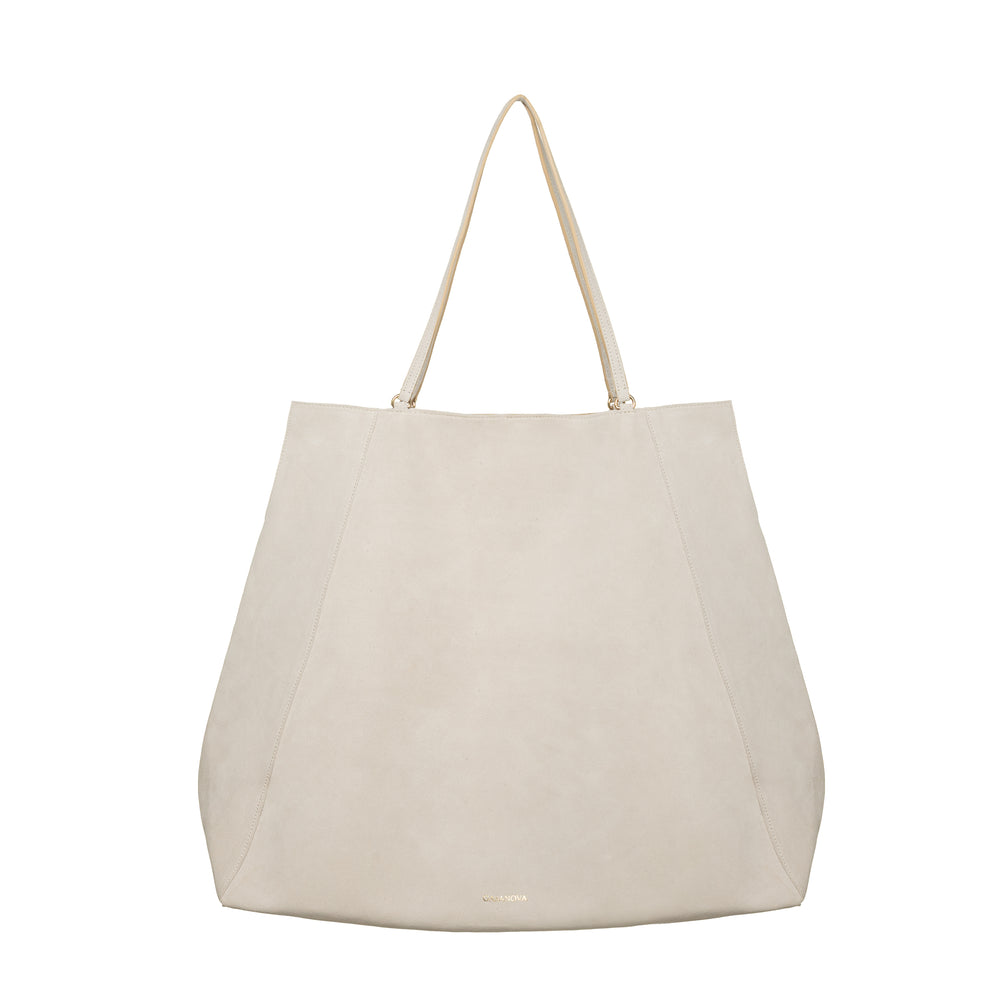 Suede shopper bag