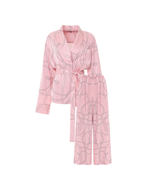 Silk G Monogram Trouser Set | GASANOVA