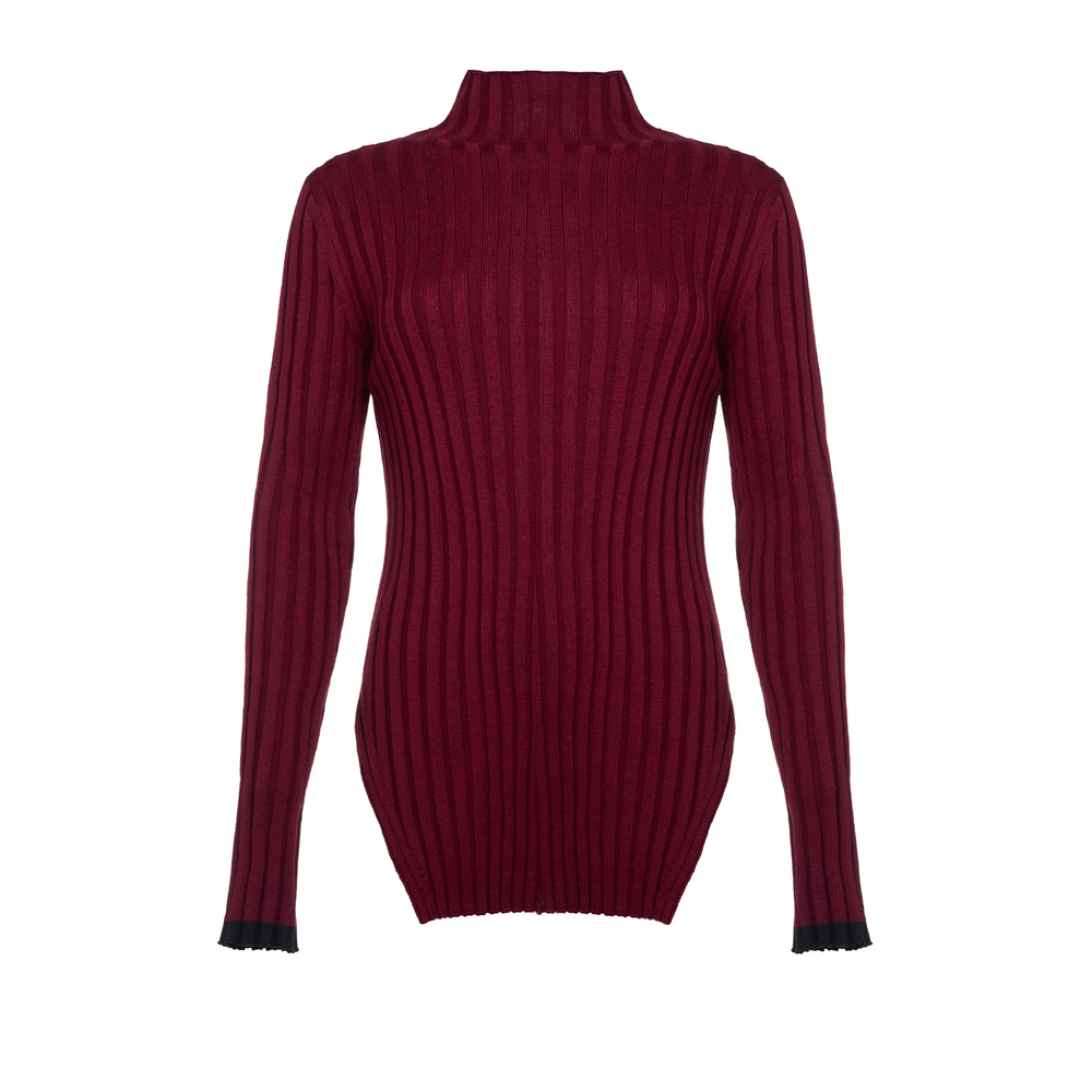 Turtleneck With Contrasting Edging