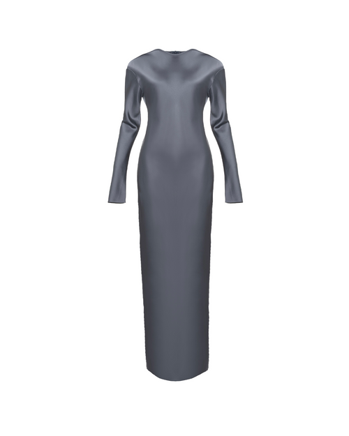 Satin Dress With Sleeves | GASANOVA