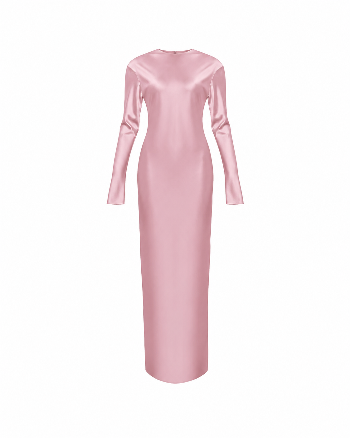 Satin Dress With Sleeves