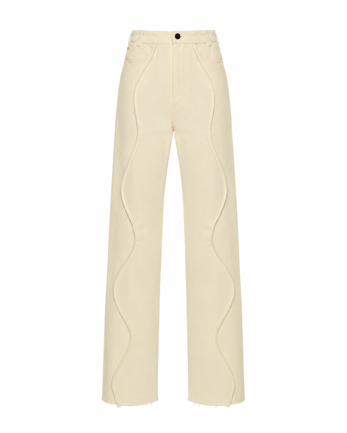 Wavy denim pants