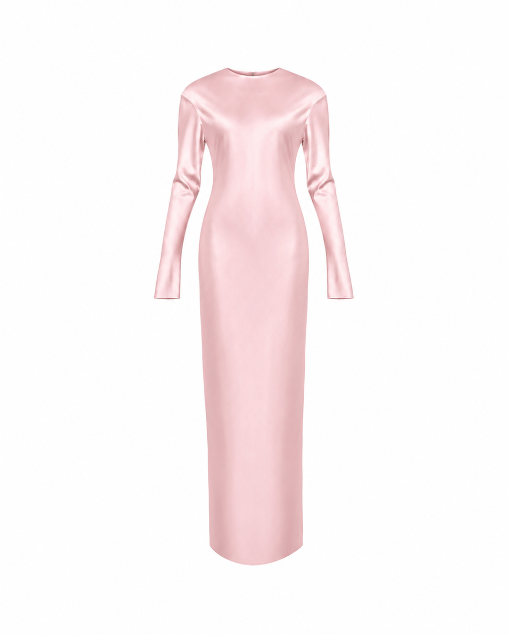 Satin Dress With Sleeves