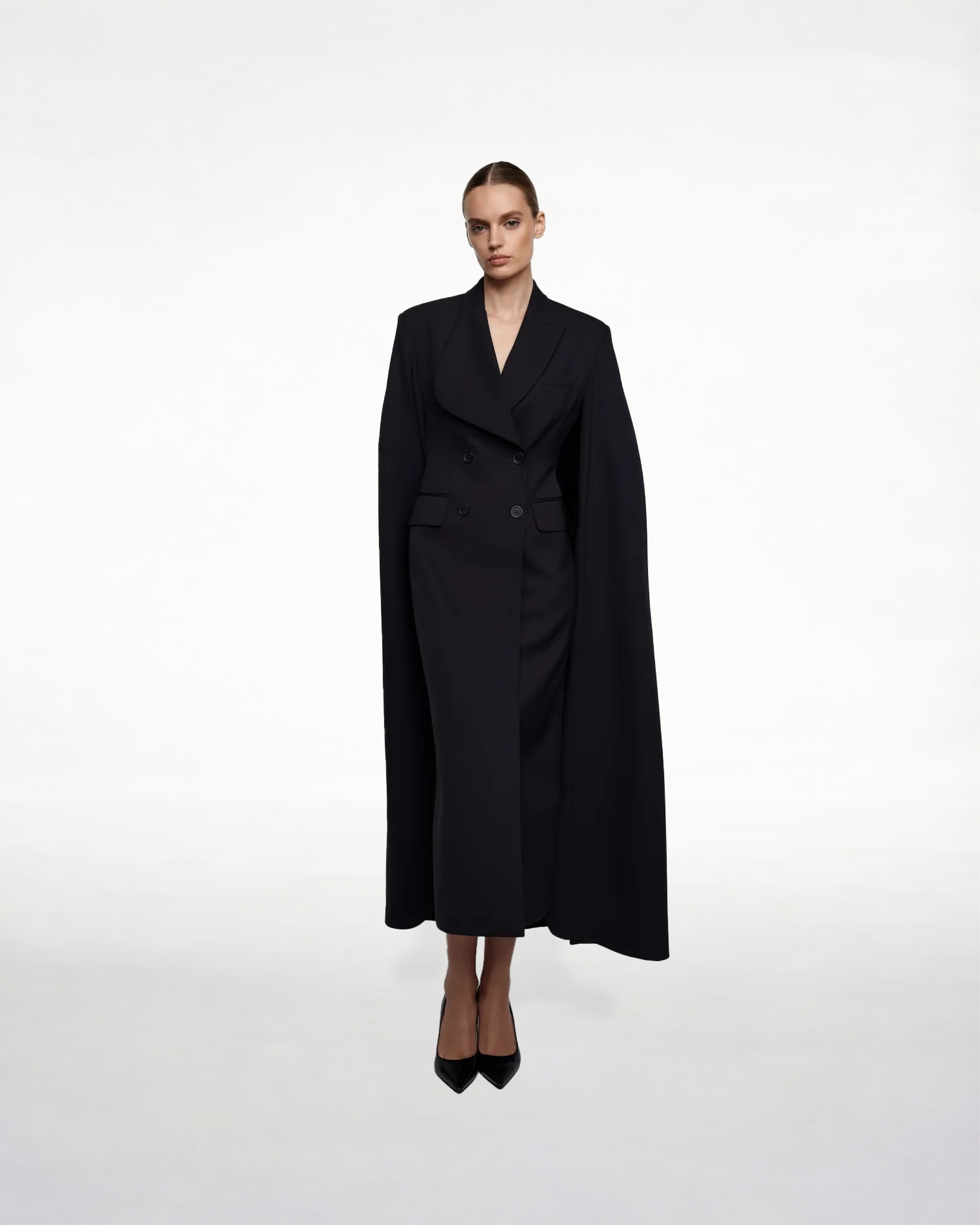 Melody caped trenchcoat
