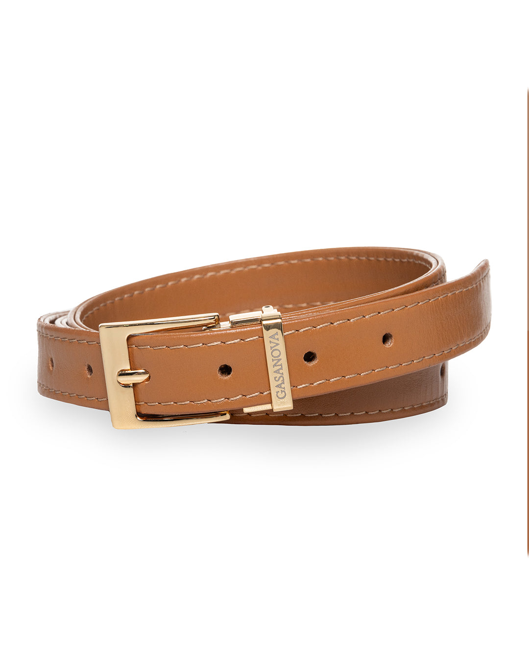 Thin Gold-tone Buckle Belt