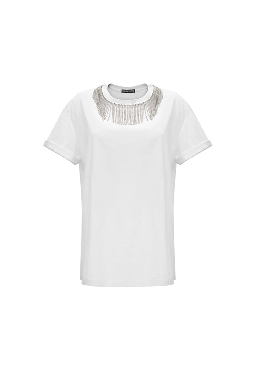 T-shirt With Crystals | GASANOVA