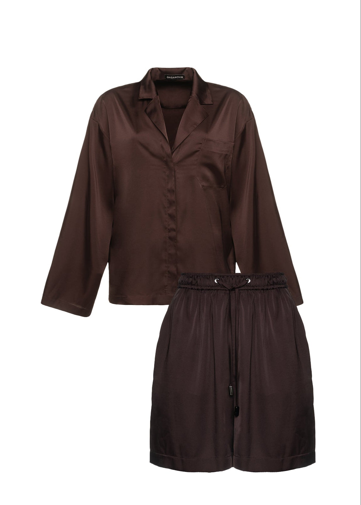 Silk suit with shorts