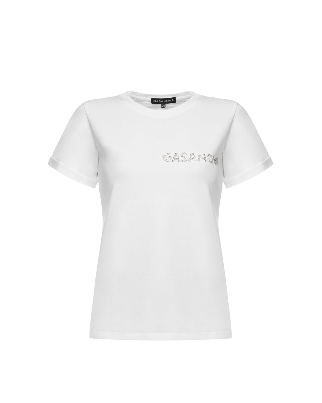 T-shirt with rhinestone embroidery GASANOVA