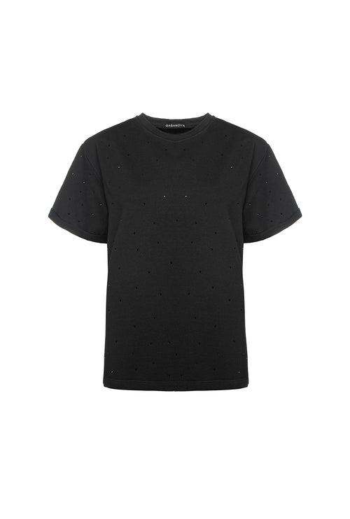 T-shirt with rhinestones | GASANOVA