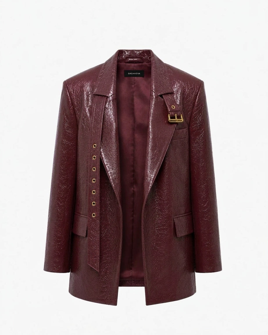 Oversized Shawl-Collar Tuxedo with Belt