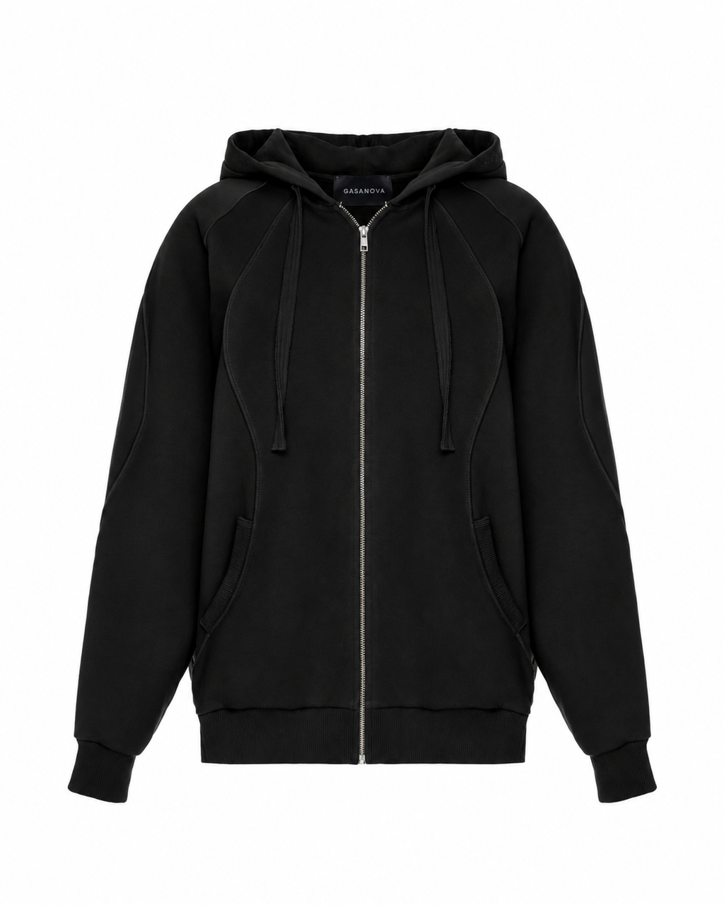 Zip Hoodie with Wave