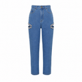 Jeans Mom with side slits