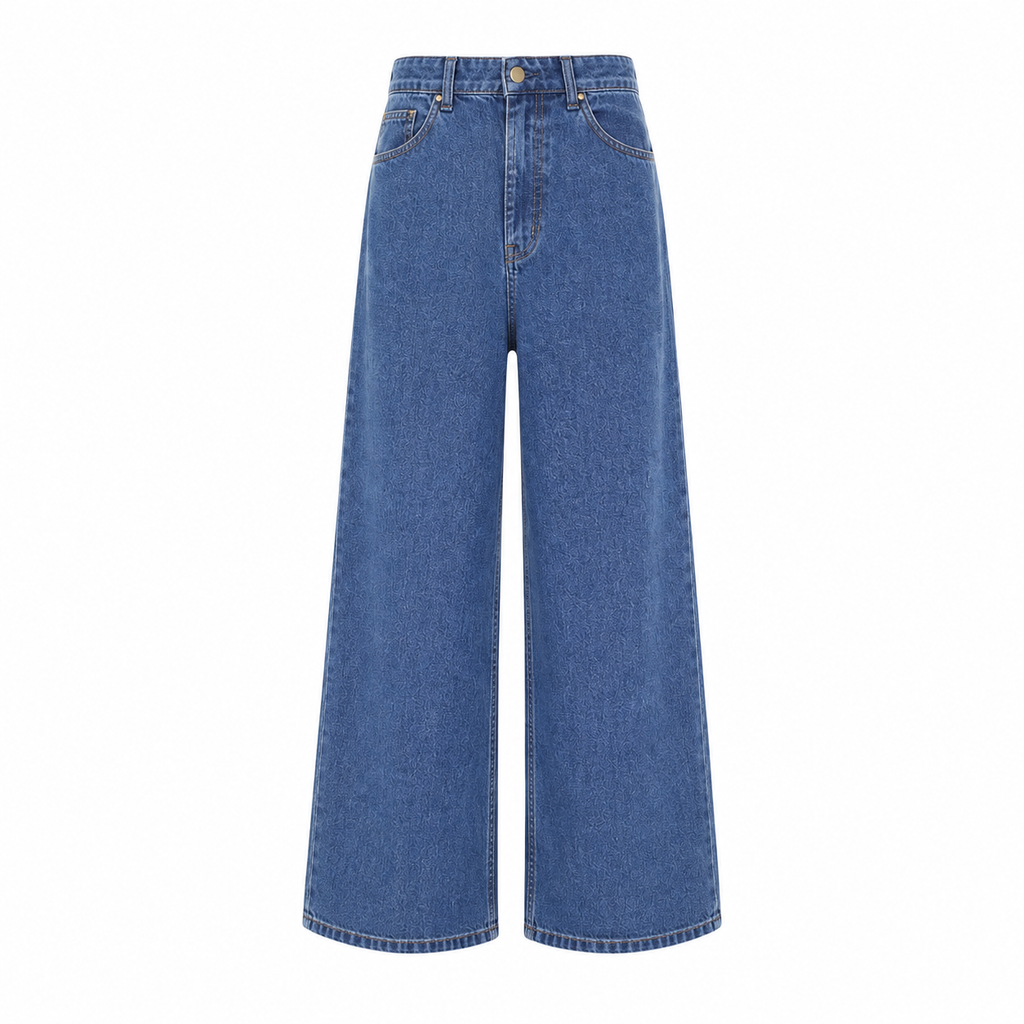Jeans with fringe detail on the back pocket