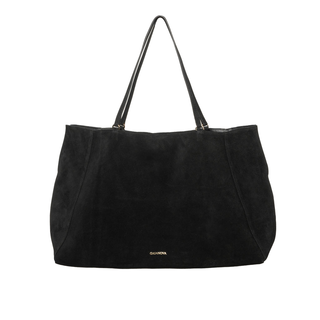 Suede shopper bag