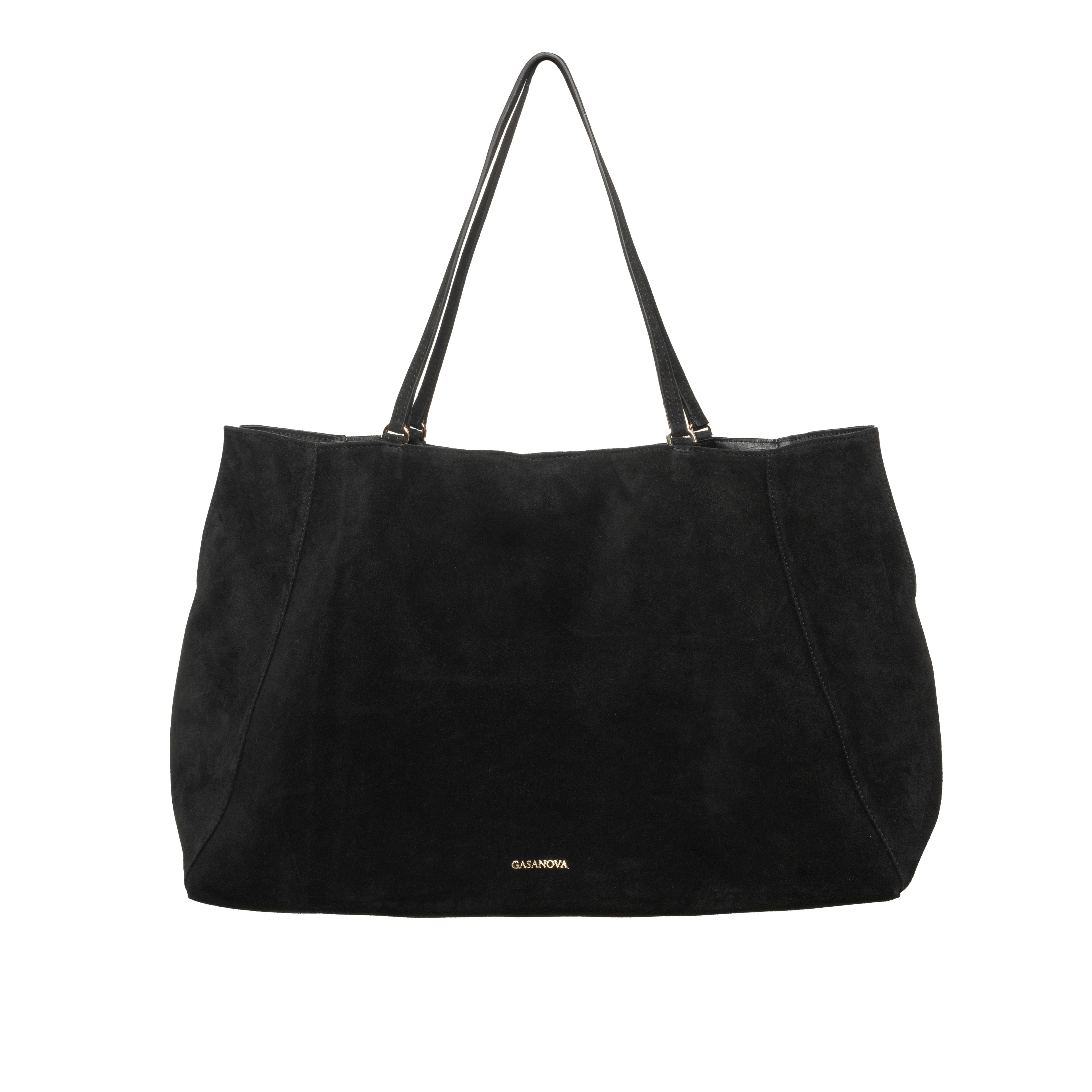 Suede shopper bag