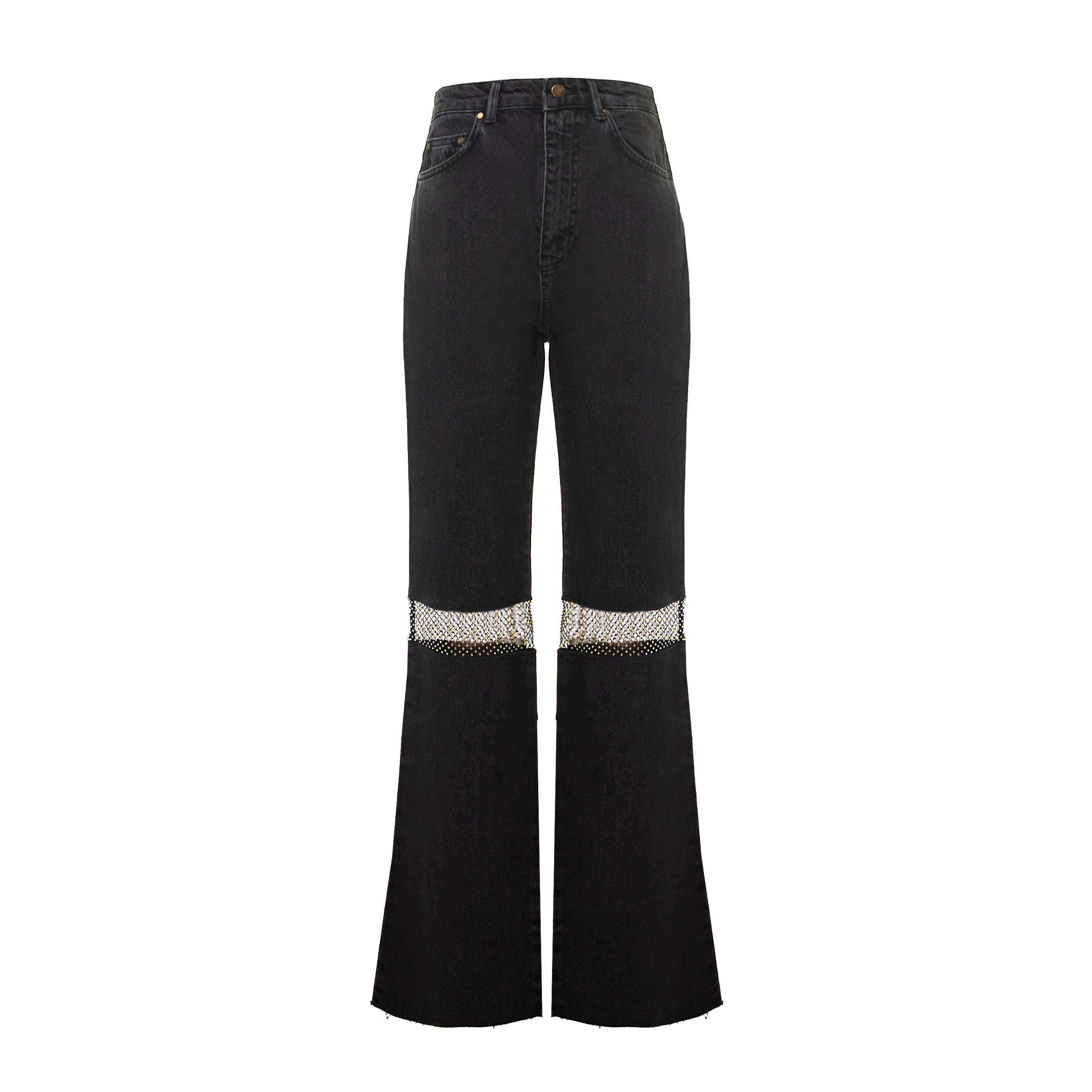 Jeans with mesh