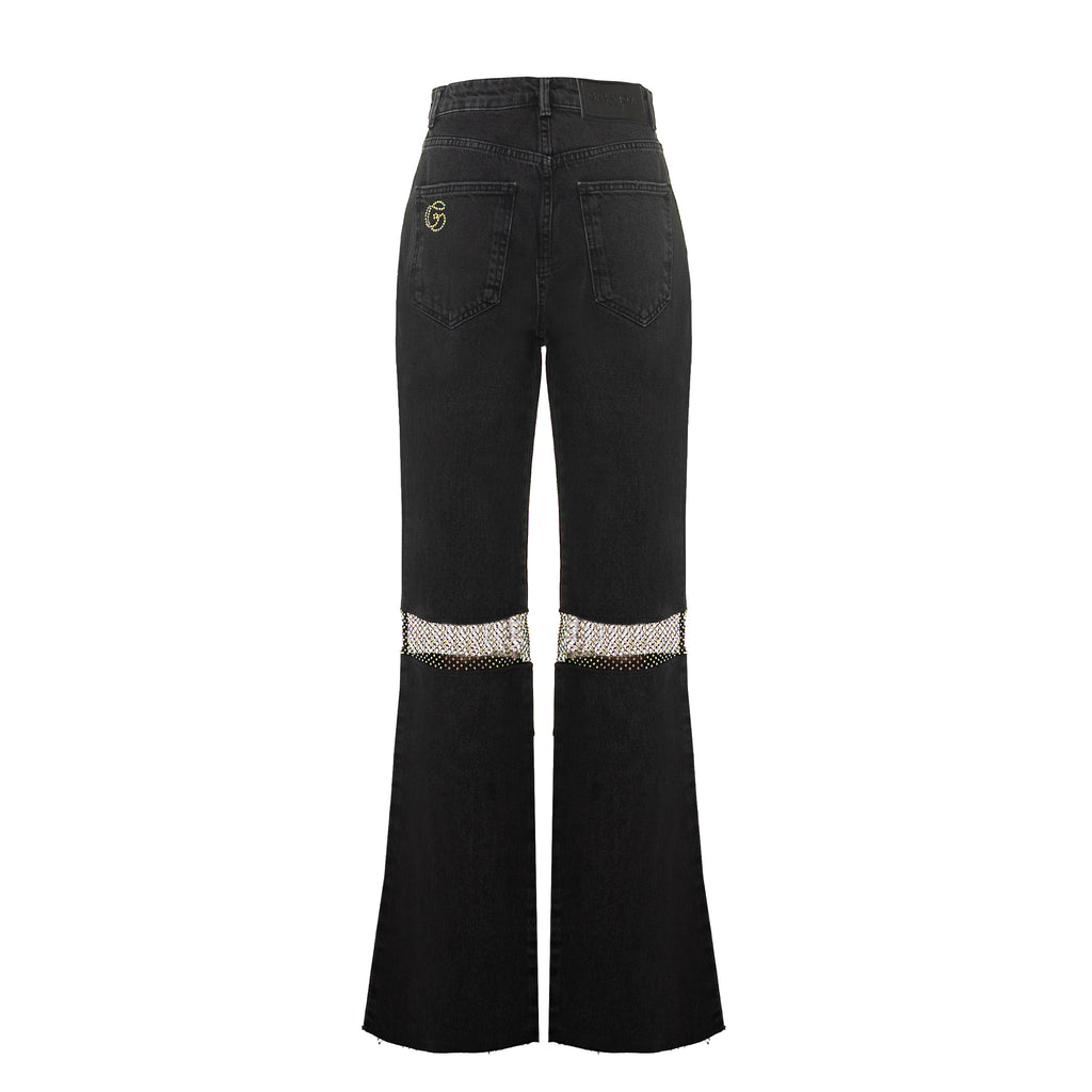 Jeans with mesh