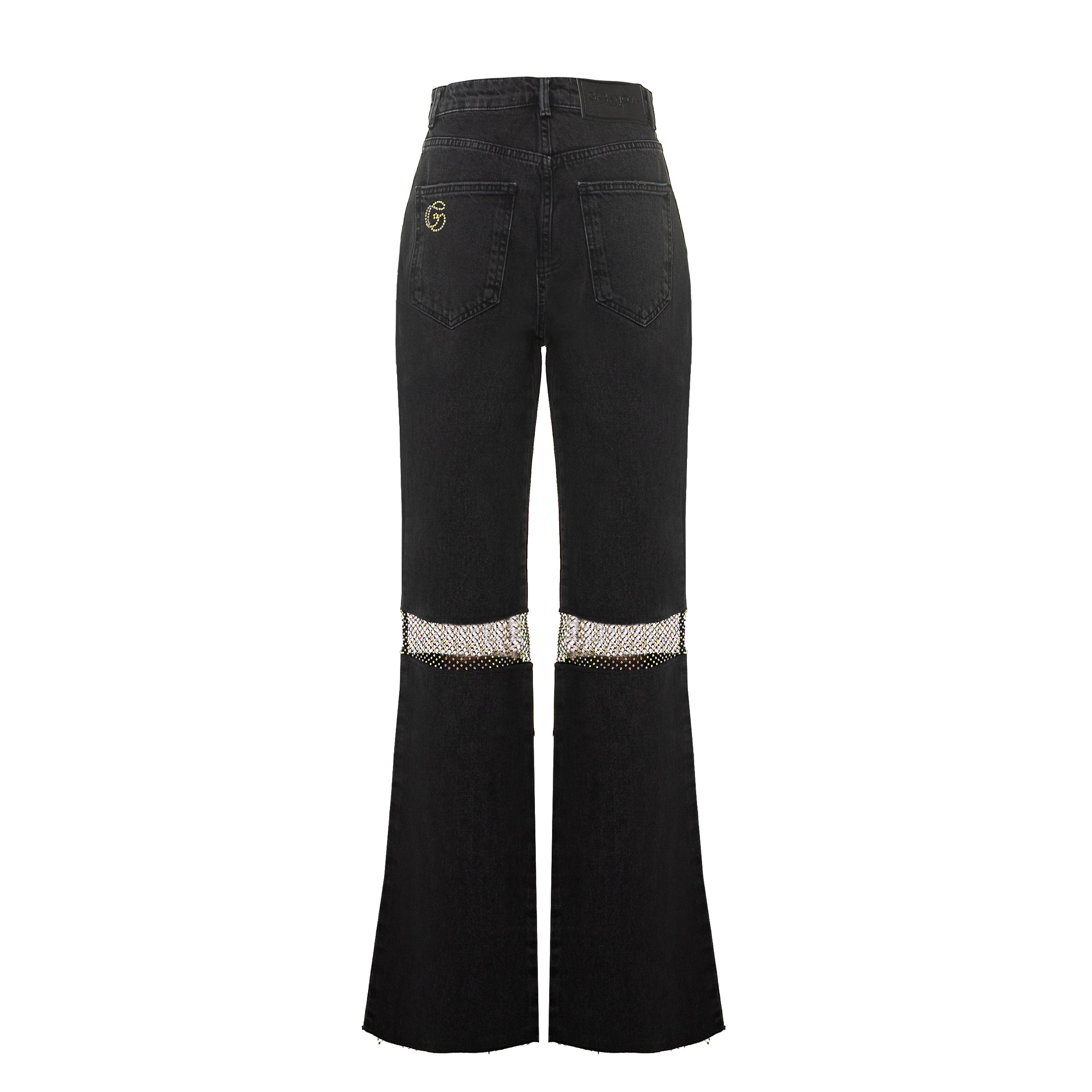 Jeans with mesh