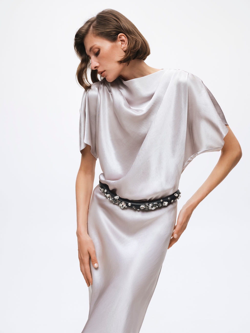 Belt with crystals