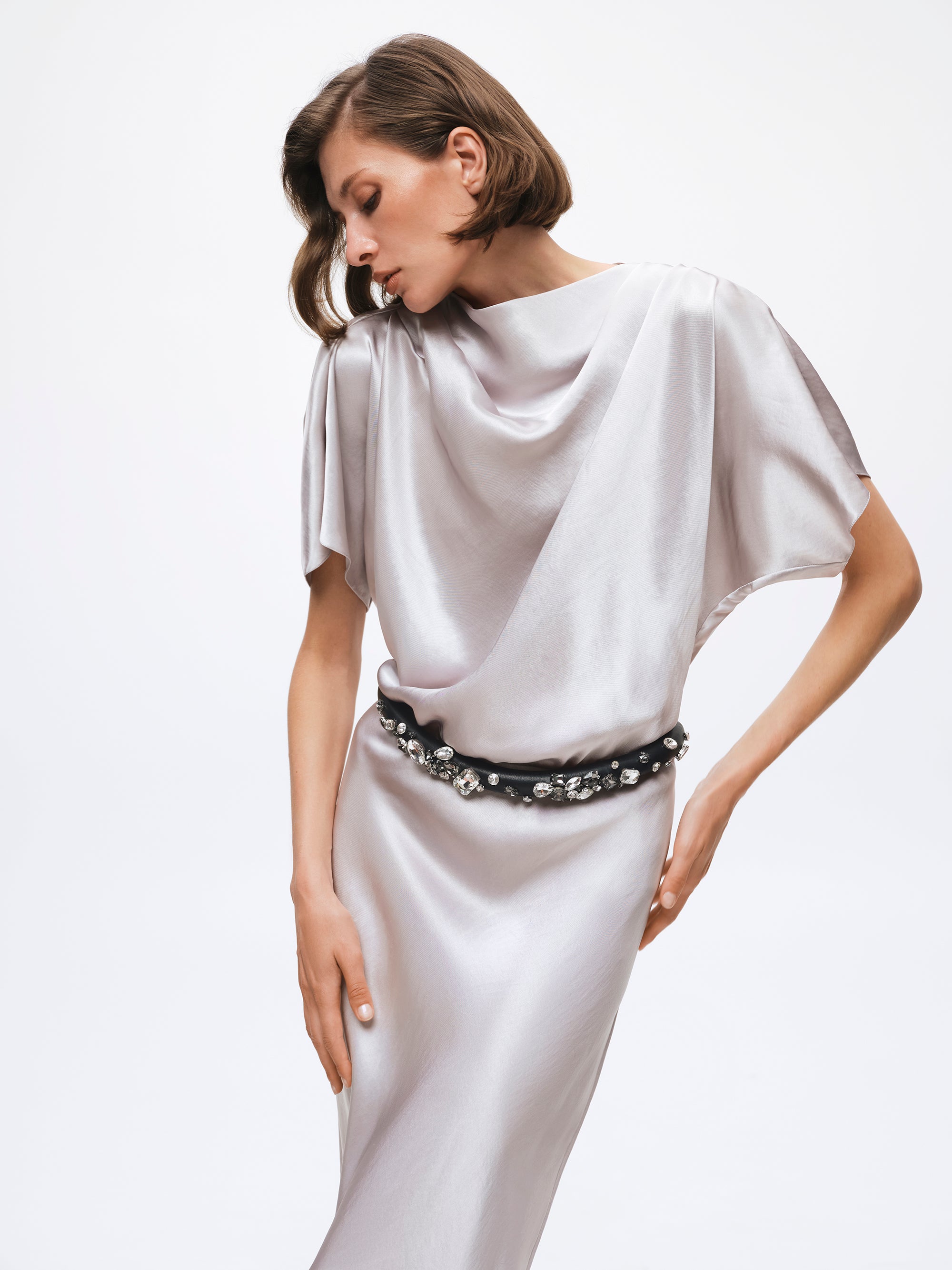 Belt with crystals