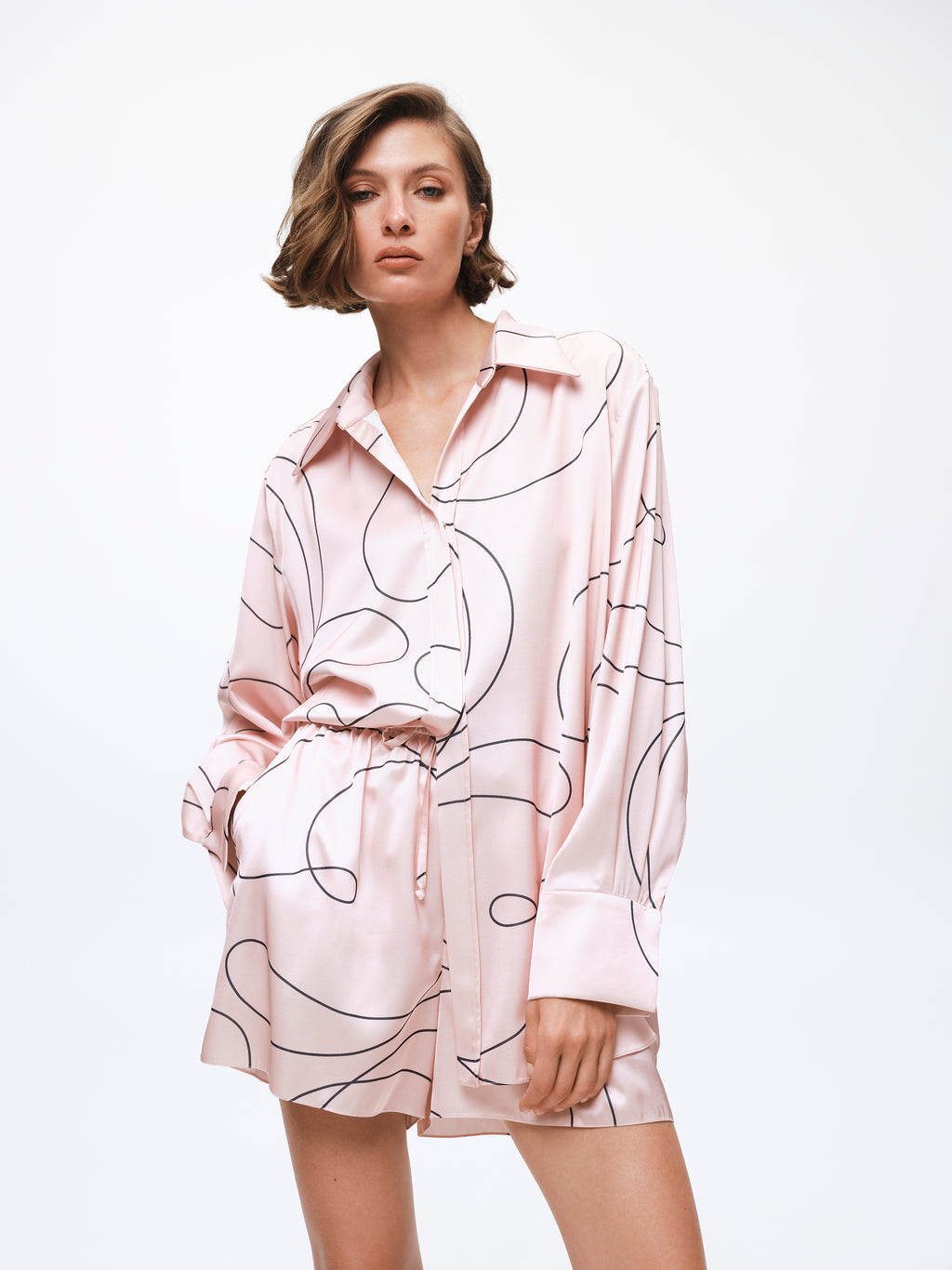 Monogram Silk Shorts