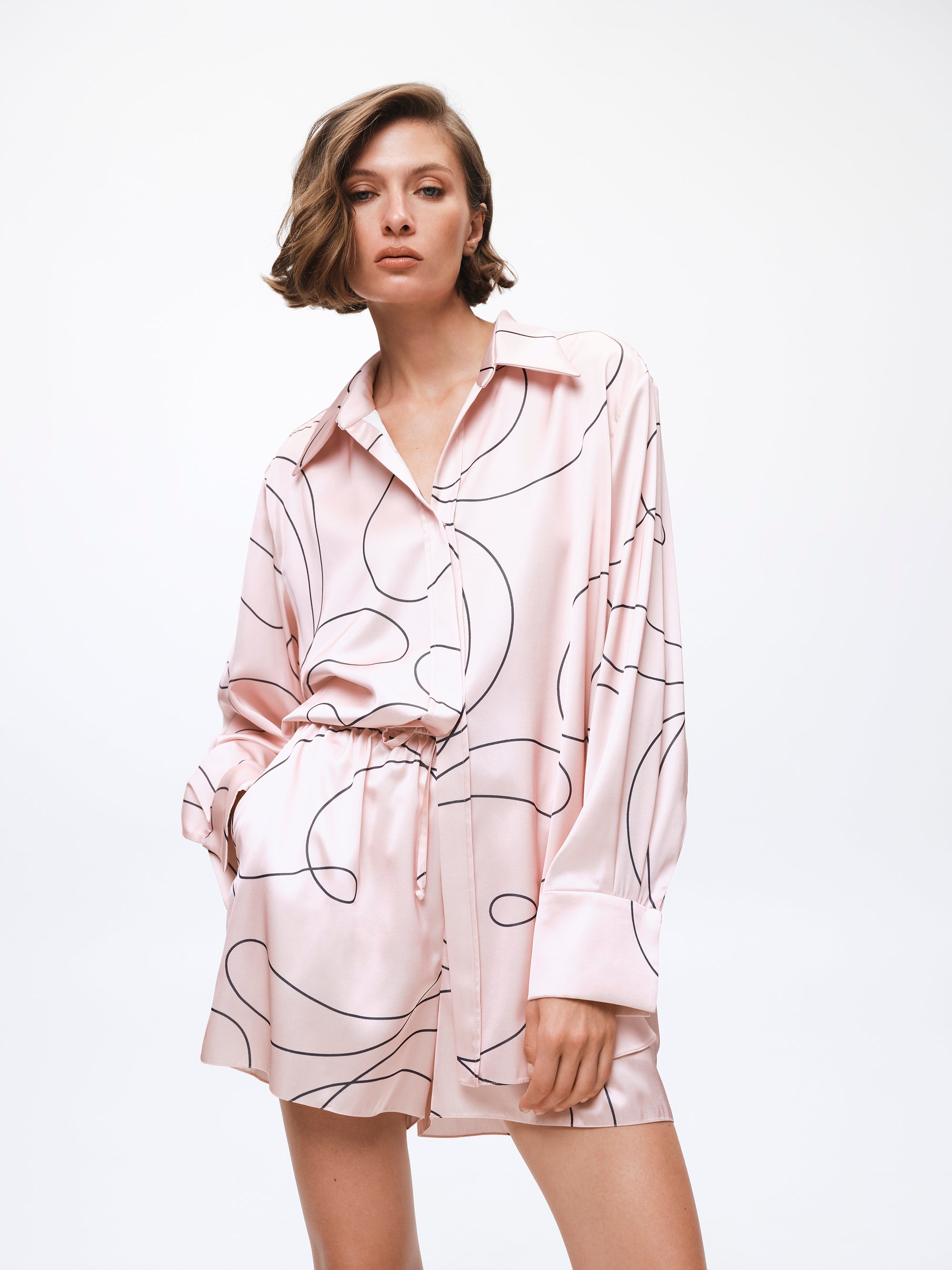 Monogram Silk Shorts