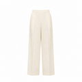 Linen Pants with Half-Elastic Waist