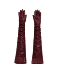 Long Leather Gloves with Belt