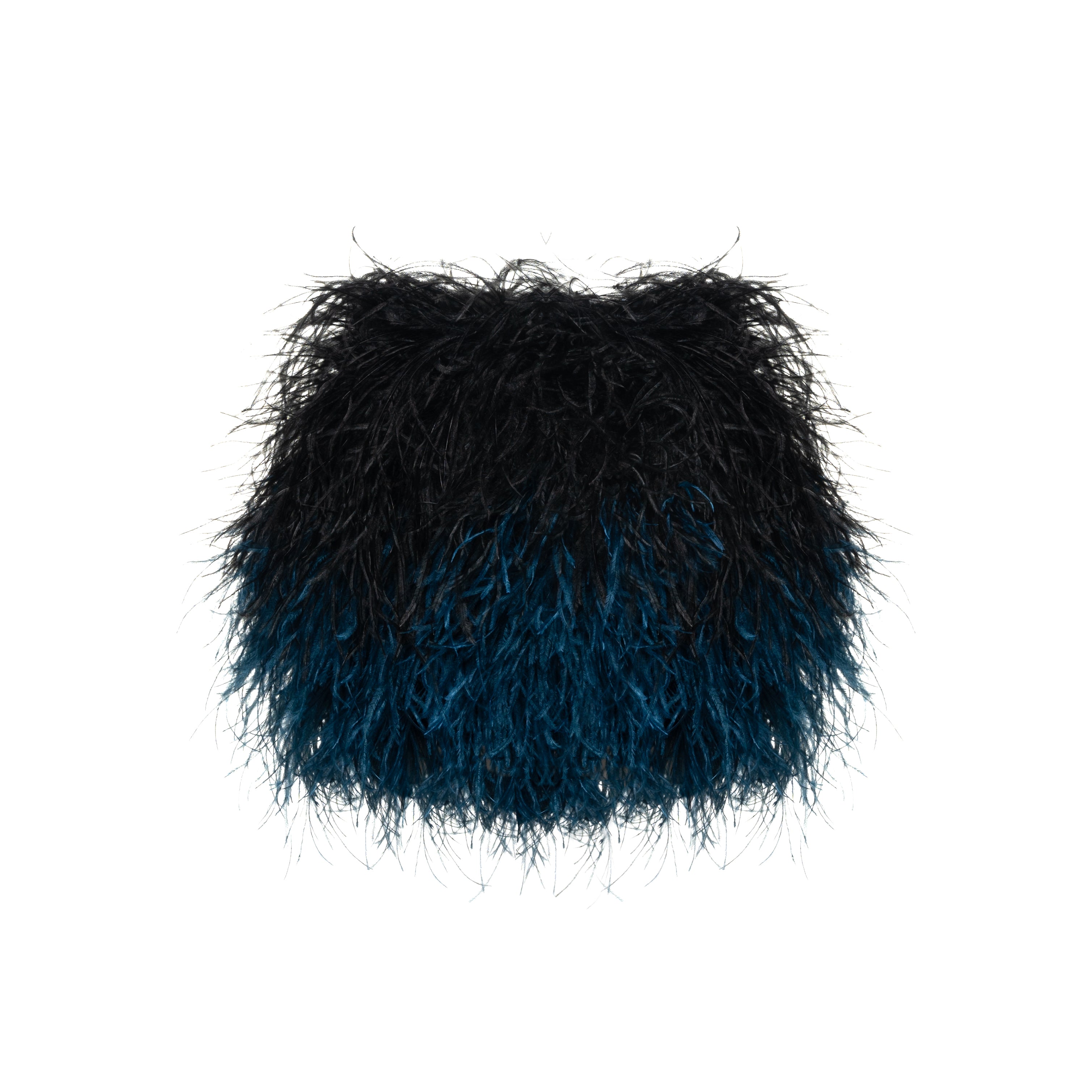 Mini skirt with boa