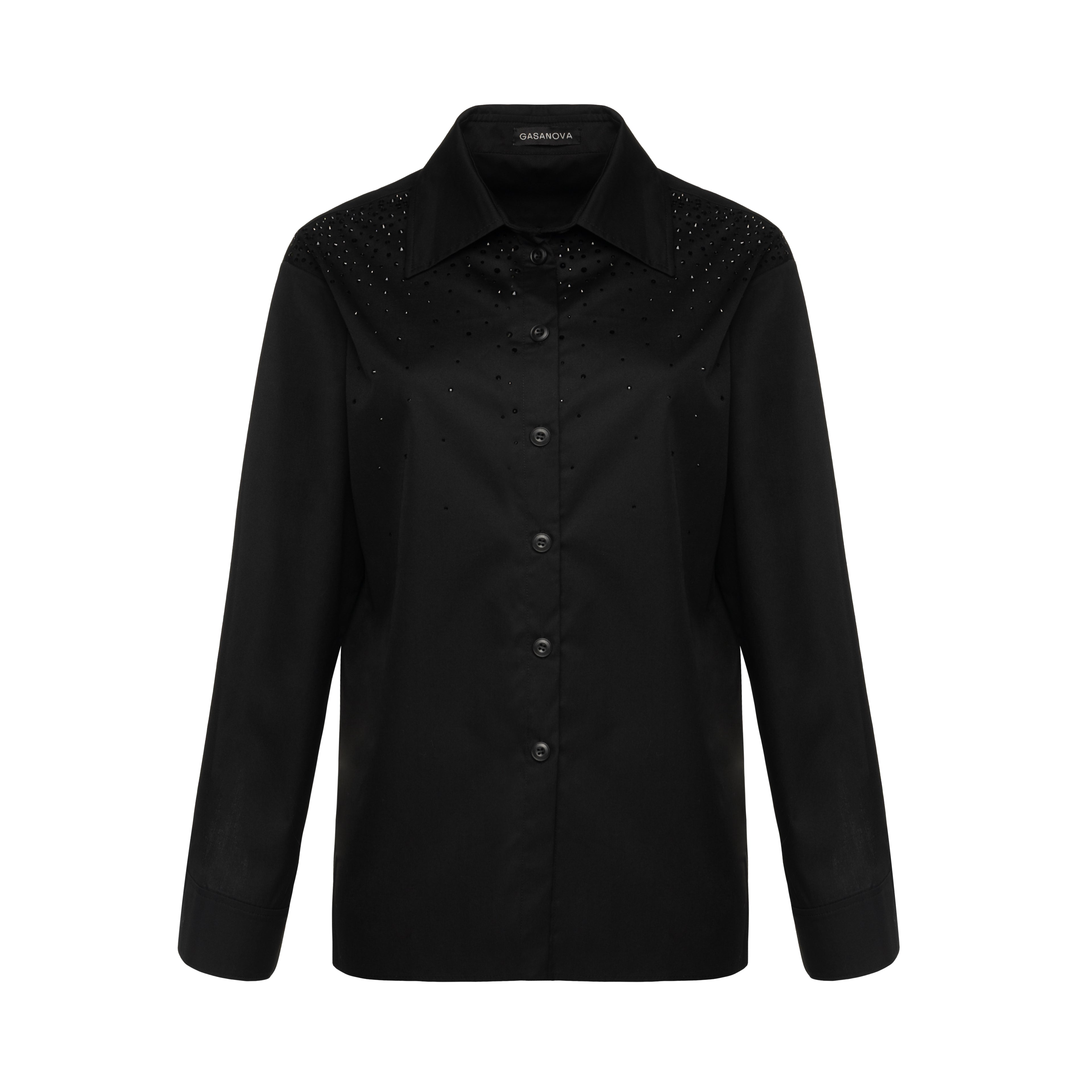Classic Shirt with Strass Detail