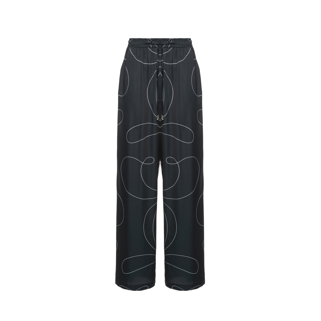 Monogram Silk Trousers