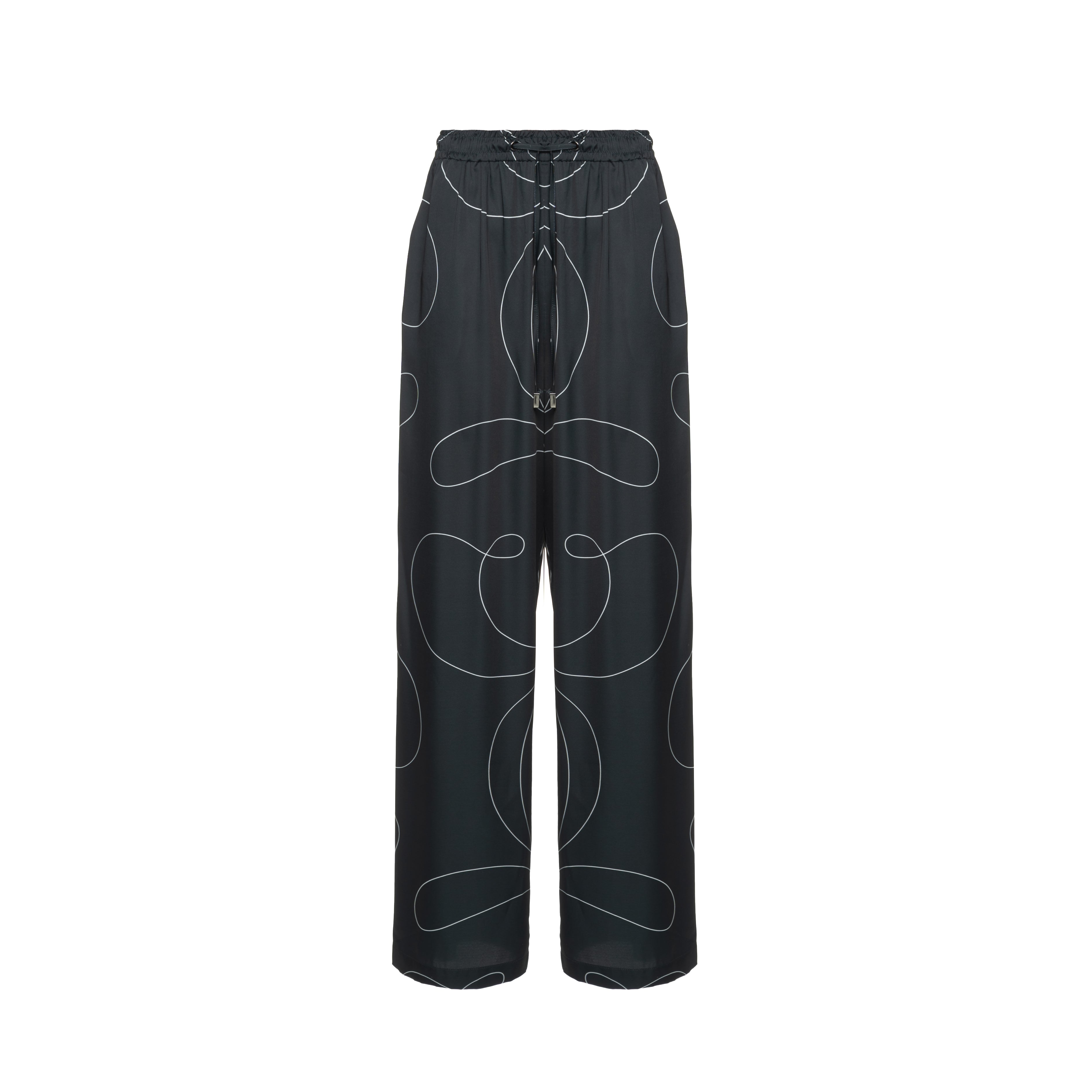 Monogram Silk Trousers