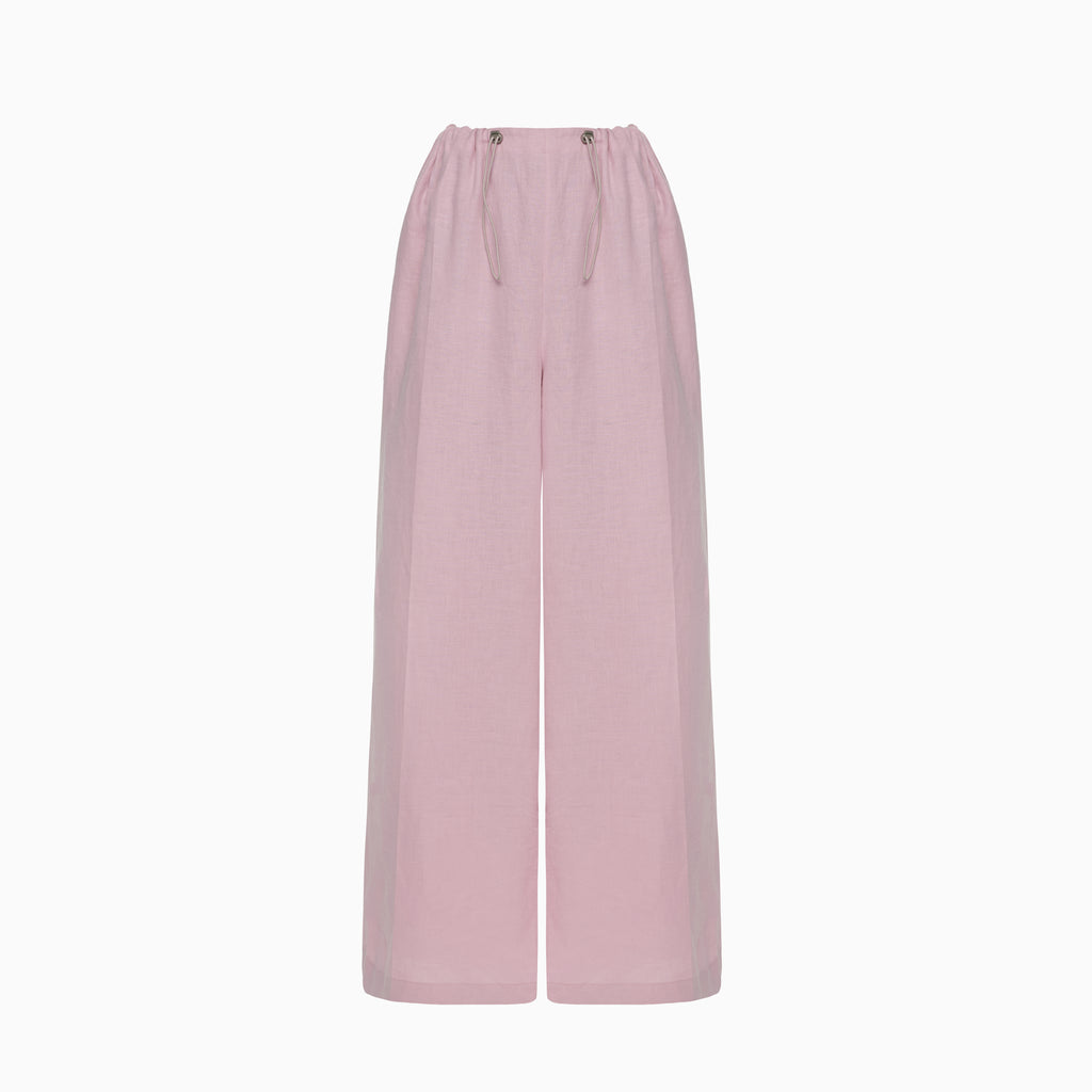 Jasmine Linen Straight-Leg Trousers